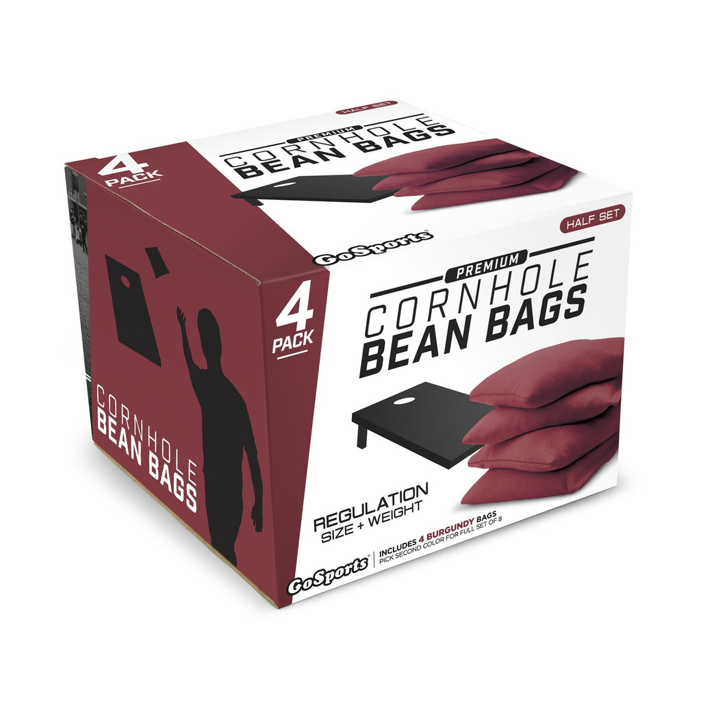 GoSports Official Regulation Cornhole Bean Bags Set (4 All Weather Bags) - Crimson/Burgundy Cornhole playgosports.com 