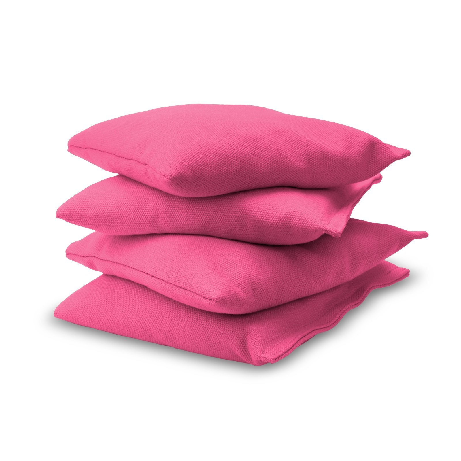 a stack of pink pillows