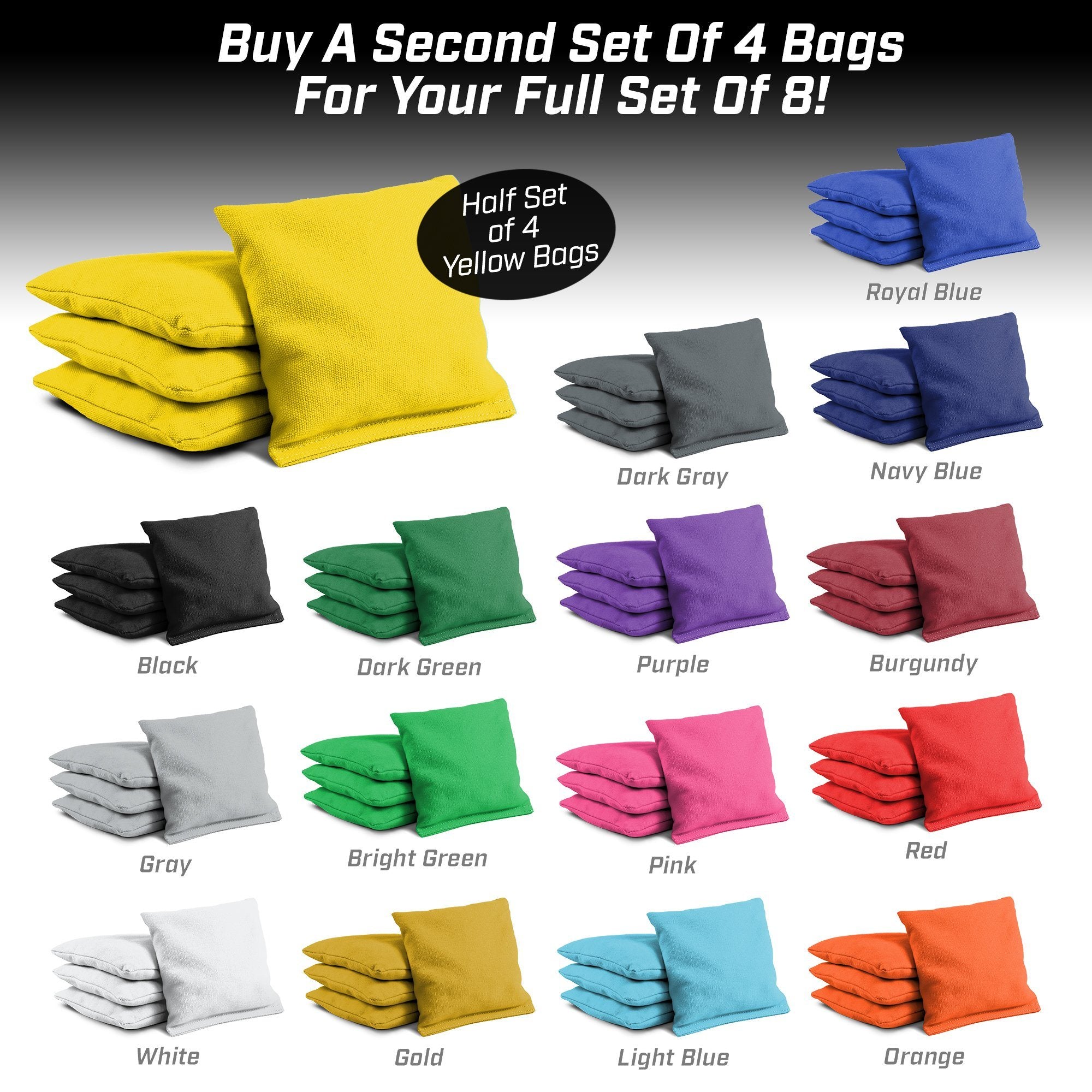a set of four different colored pillows