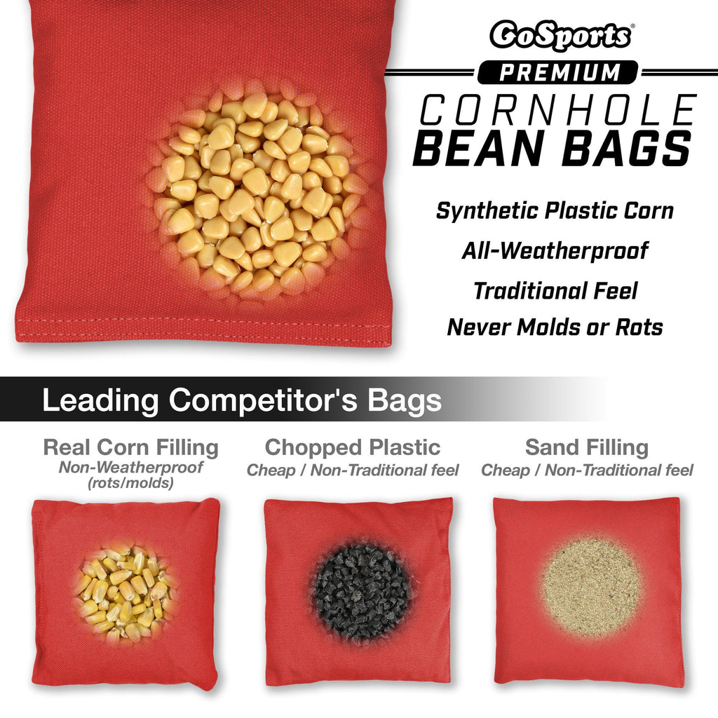 GoSports Official Regulation Cornhole Bean Bags Set (4 All Weather Bags) - Blue Cornhole playgosports.com 