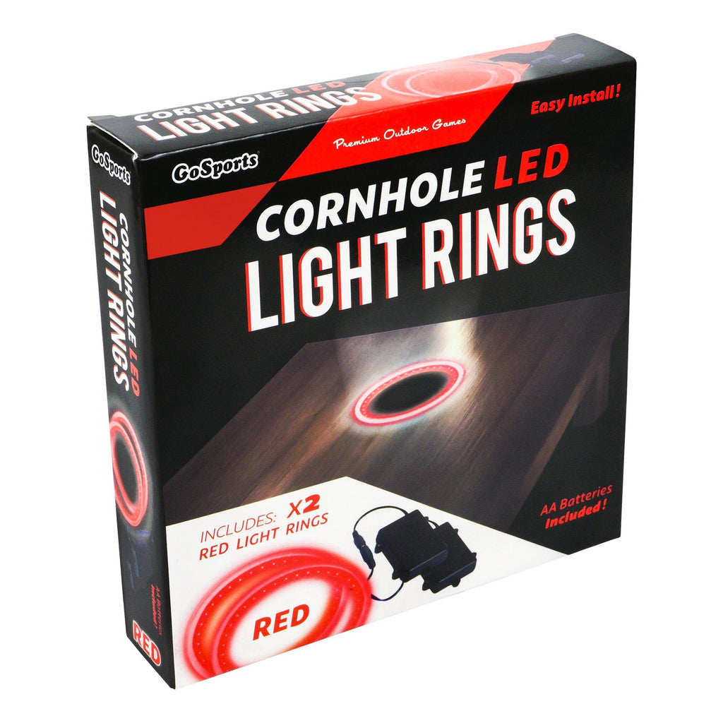 GoSports Cornhole Light Up LED Ring Kit 2pc Set - Compatible with All Cornhole Games - Red Cornhole playgosports.com 