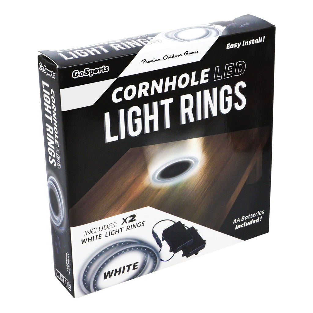 GoSports Cornhole Light Up LED Ring Kit 2pc Set - Compatible with All Cornhole Games - White Cornhole playgosports.com 