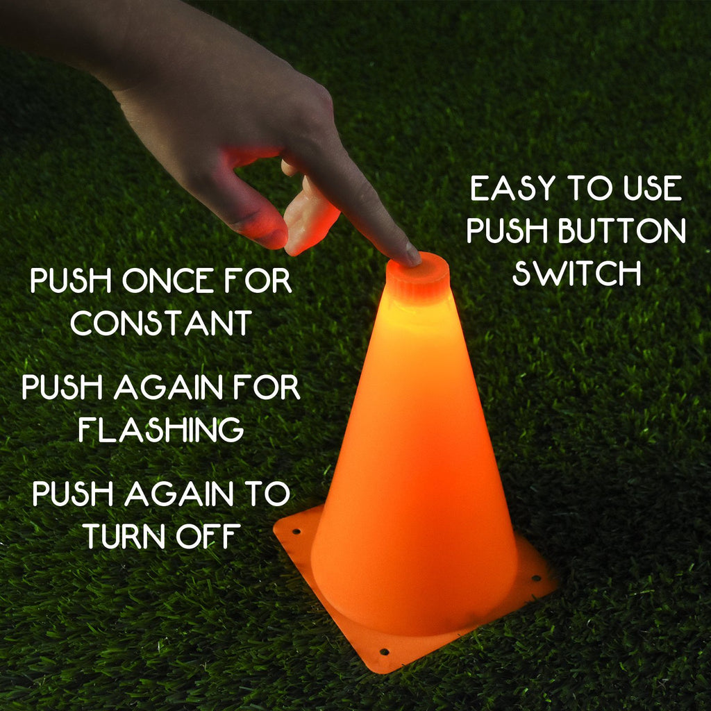 GoSports LED Light Up Sports Cones (6 Pack), 9" Cones playgosports.com 