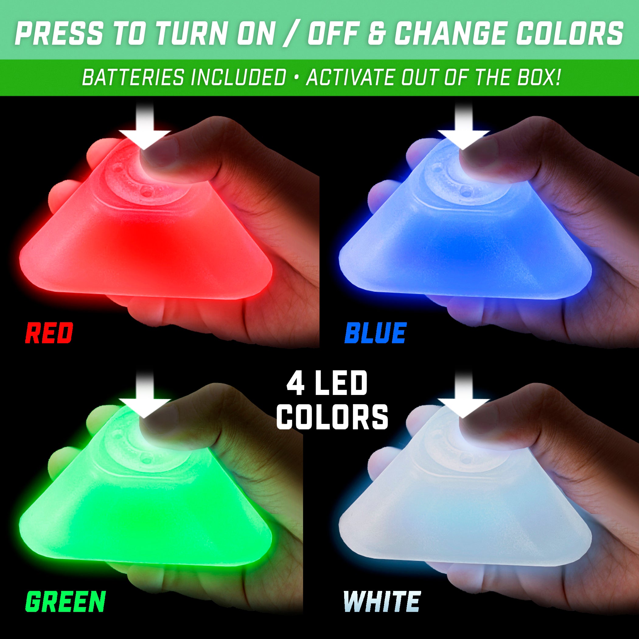 four colors of a plastic cup