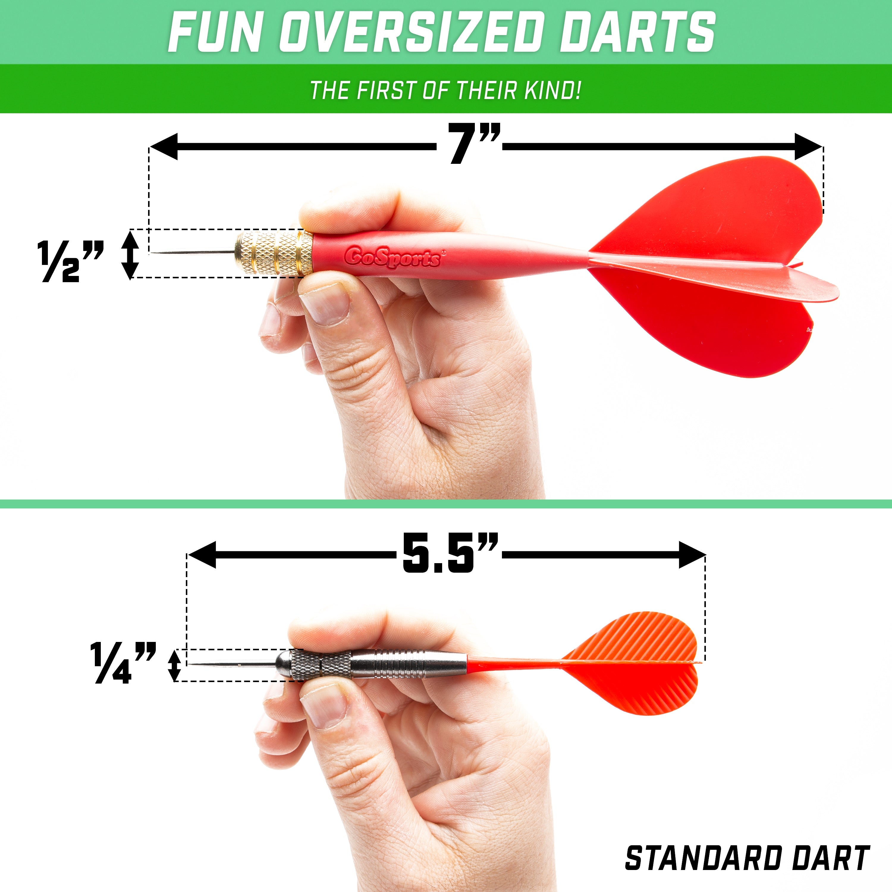 a hand holding a red and green paddle