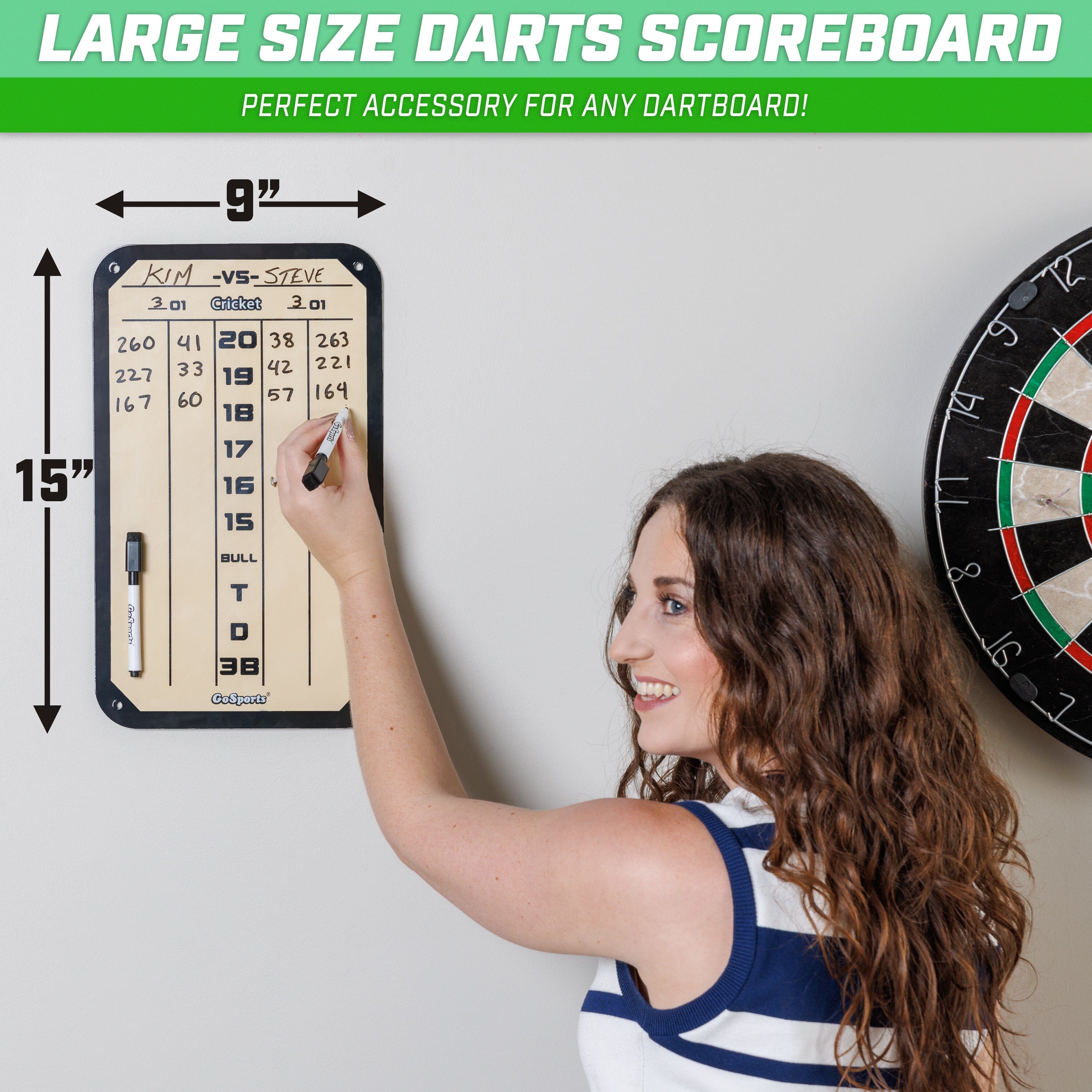 GoSports Dry Erase Steel Darts Scoreboard PlayGoSports gosports-dry-erase-steel-darts-scoreboard-playgosports