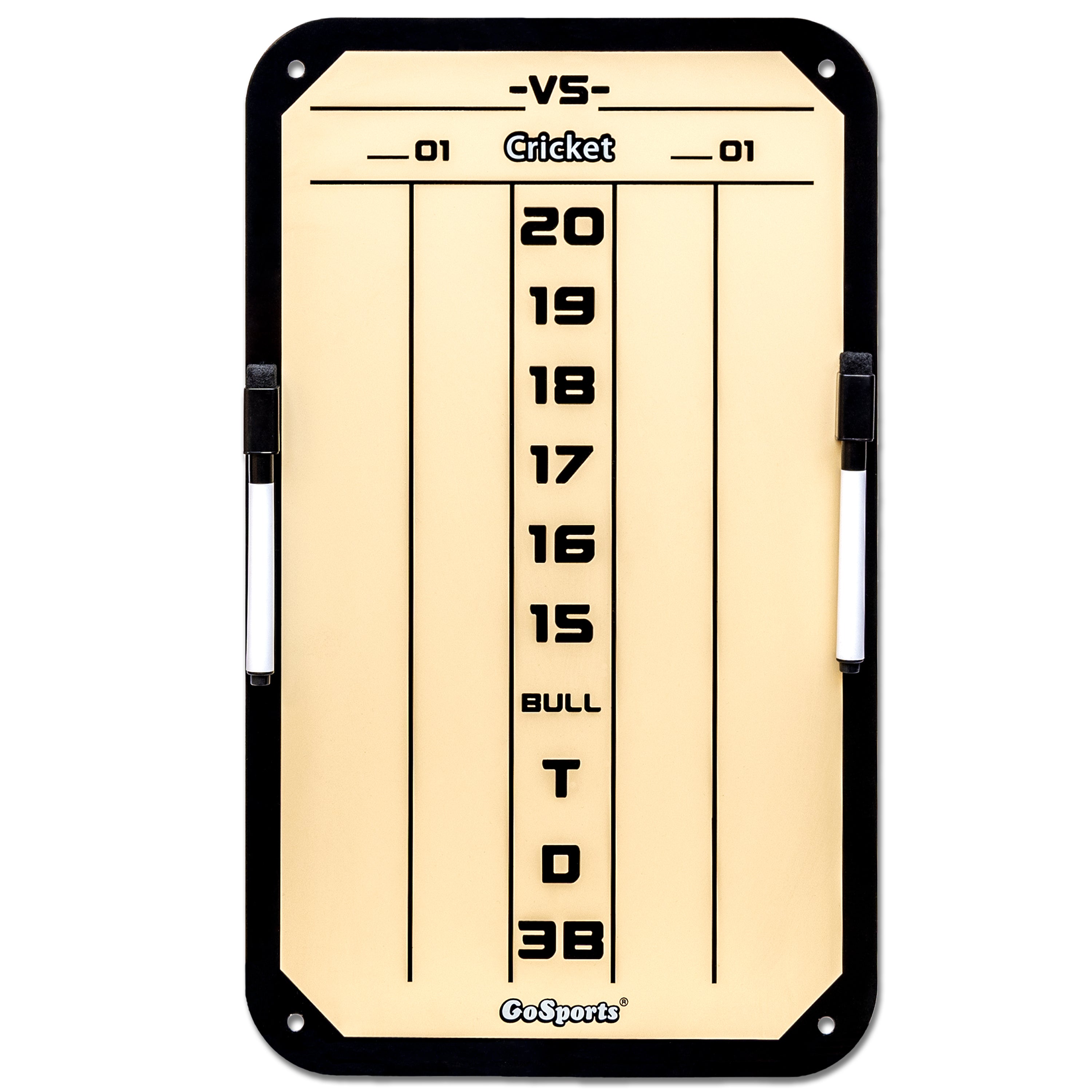 a white and black clipboard with a black and white stripe