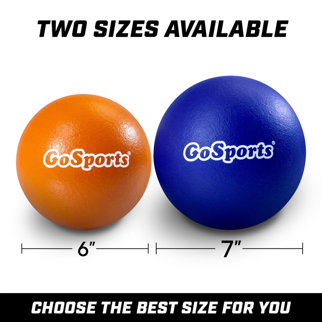 GoSports Strong Skin Foam Playground Dodgeballs - 6 Pack for Juniors/Adults (7 in) - w/ Mesh Carry Bag Playground Ball playgosports.com 