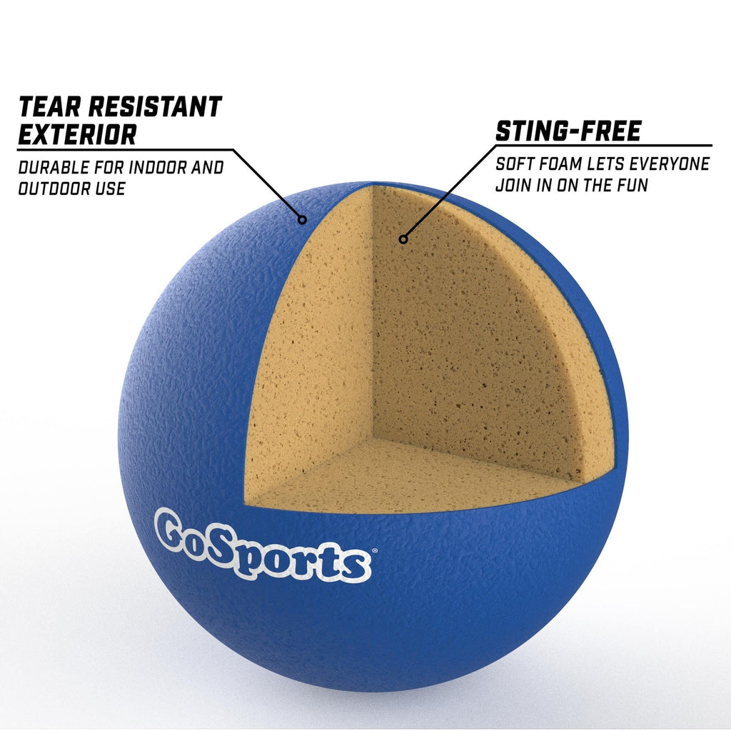 GoSports 6 Inch Soft Skin Foam Playground Dodgeballs - 6 Pack - Blue Playgosports.com 