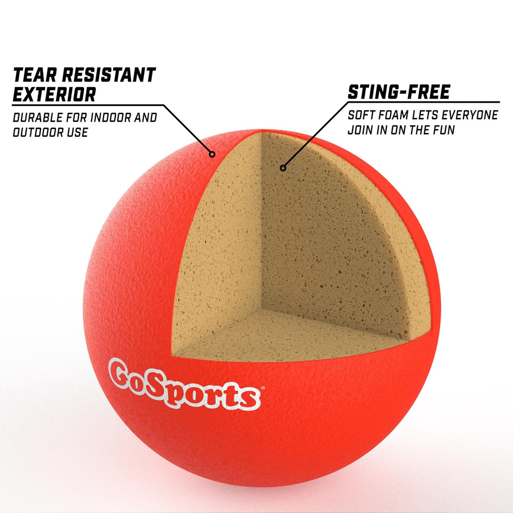 GoSports 6 Inch Soft Skin Foam Playground Dodgeballs - 6 Pack - Red Playgosports.com 