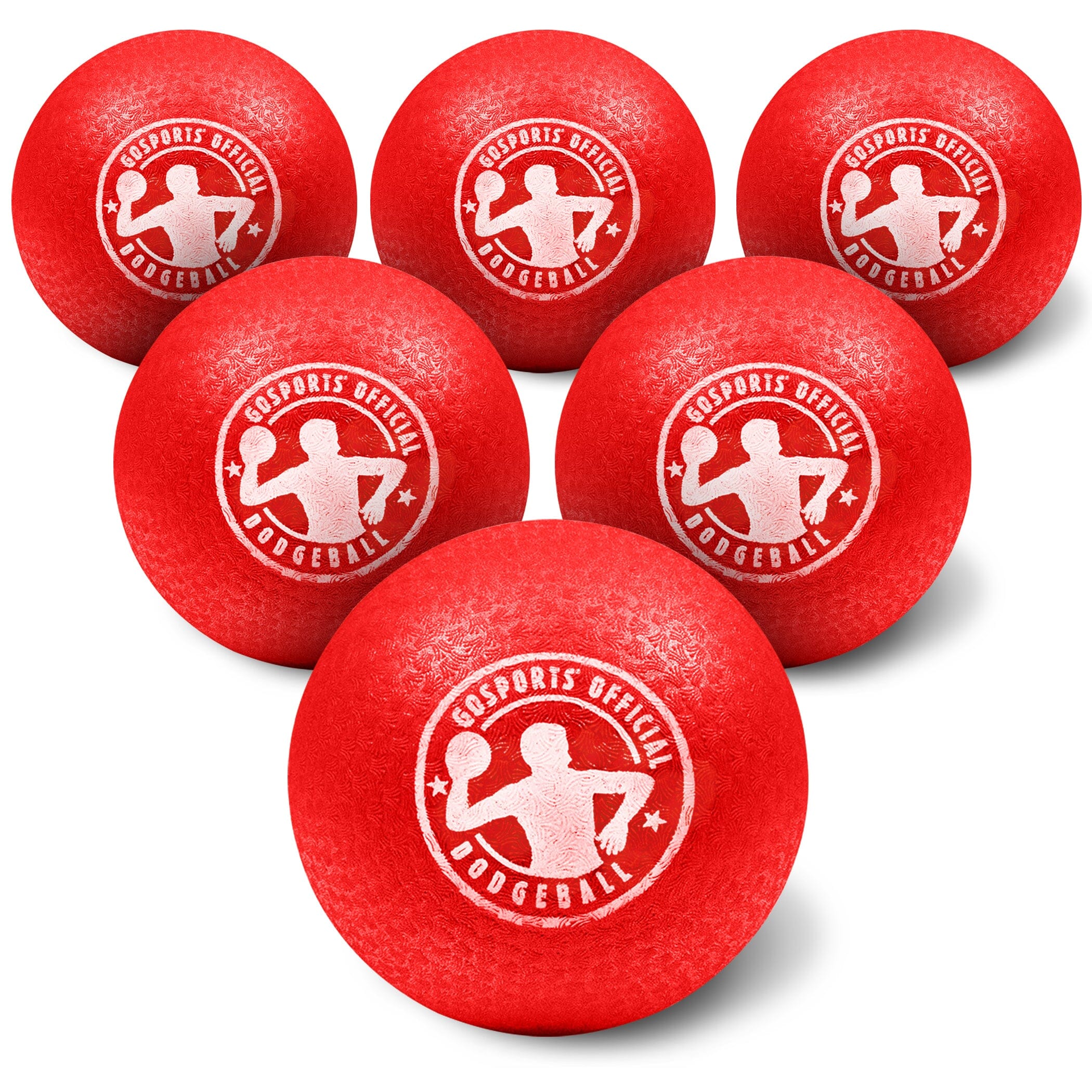 a dozen of red balls with white lettering