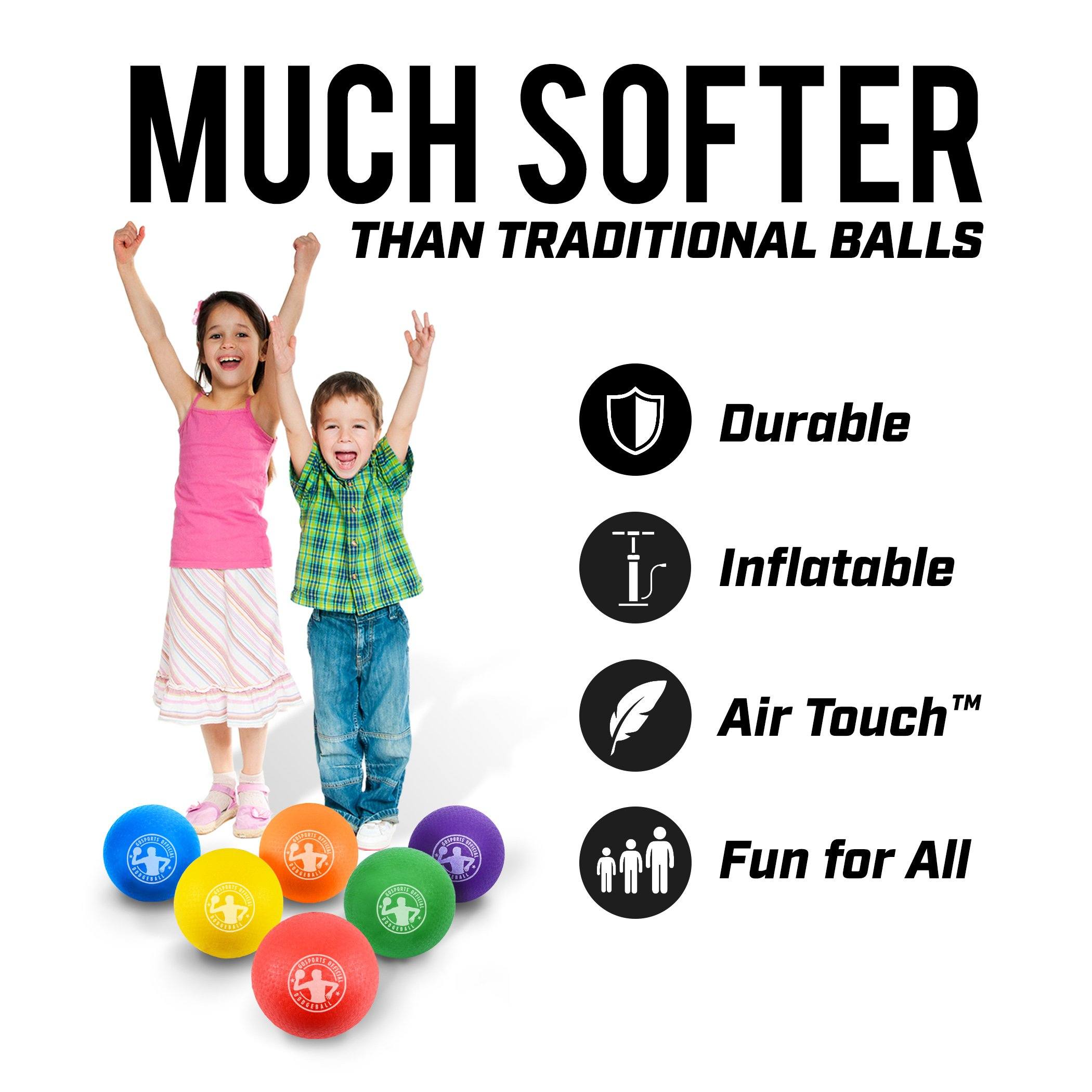 Gosports Soft Skin Foam Playground Dodgeballs - 6 Pack For Kids (6 Inch) -  Multicolor : Target