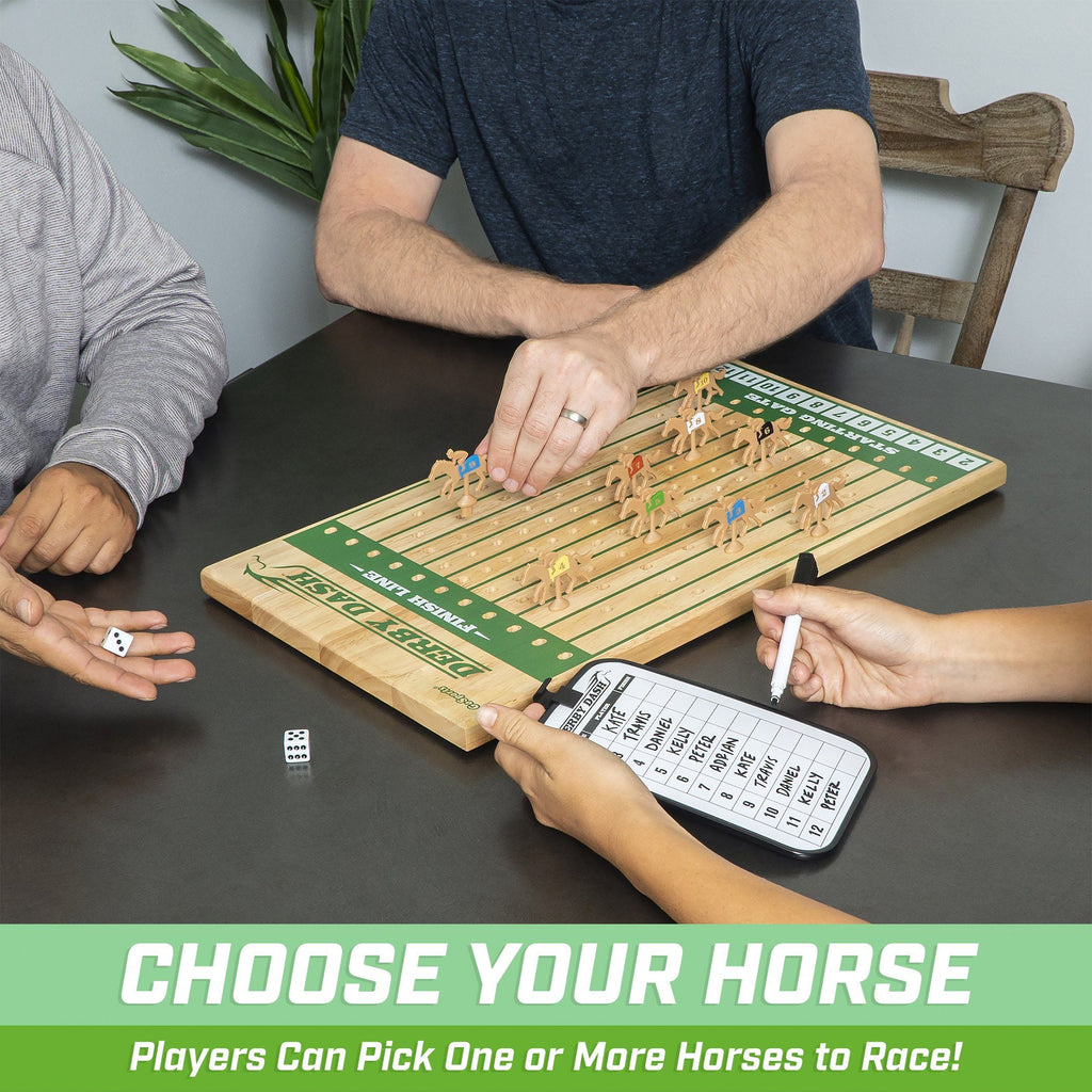 GoSports Derby Dash Horse Race Game Set | Tabletop Horse Racing with 2 Dice and Dry Erase Scoreboard Derby Dash playgosports.com 
