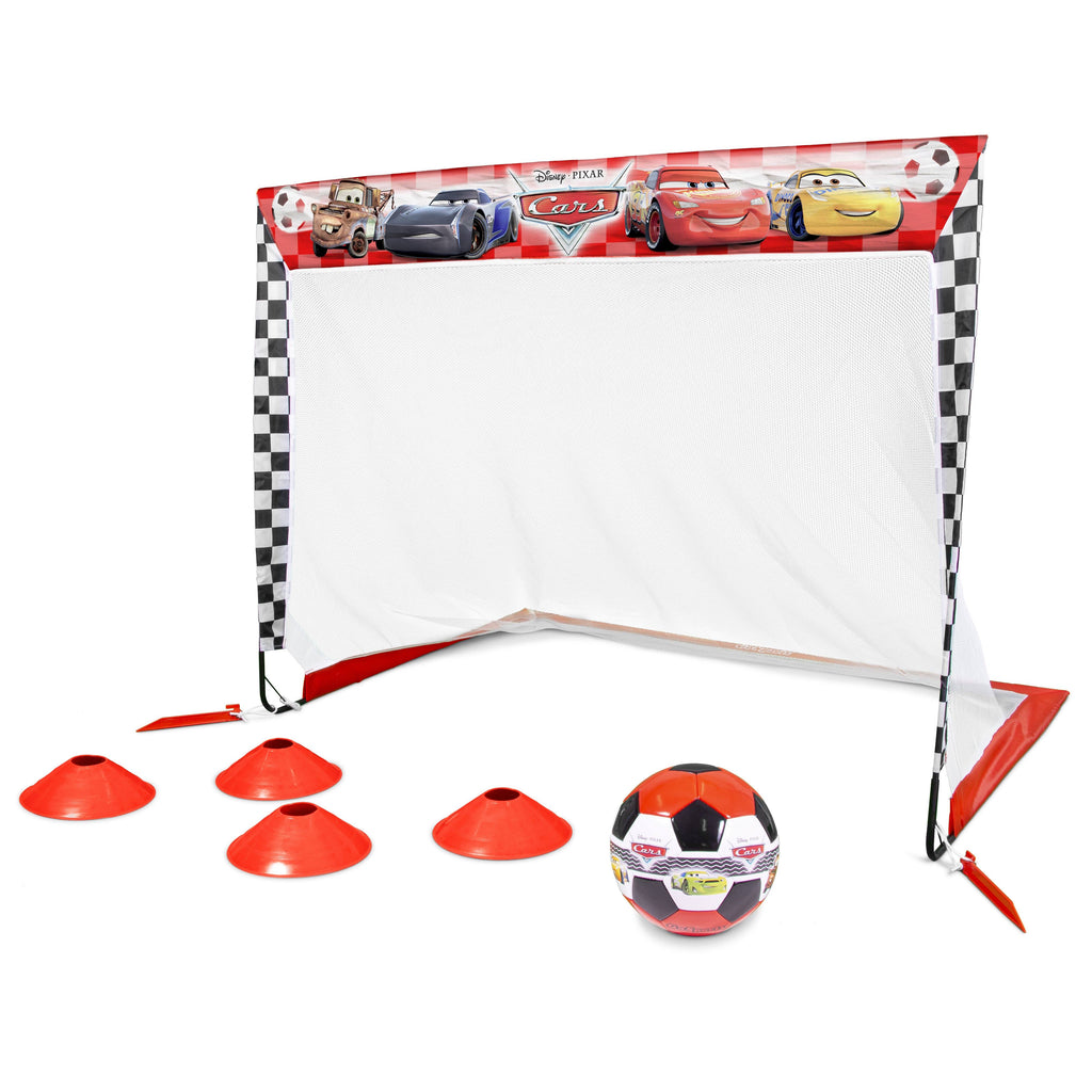 Disney Pixar Cars Soccer Goal Set for Kids by GoSports | Includes 4' x 3' Soccer Goal, Size 3 Soccer Ball and Cones Soccer playgosports.com 
