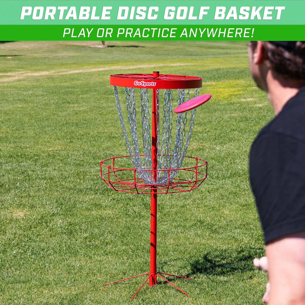 GoSports Regulation Disc Golf Basket - 24 Chain Portable Disc Golf Target Disc playgosports.com 