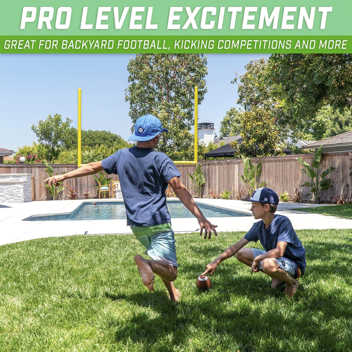 GoSports PRO Kick Challenge Field Goal Post Set – PlayGoSports.com