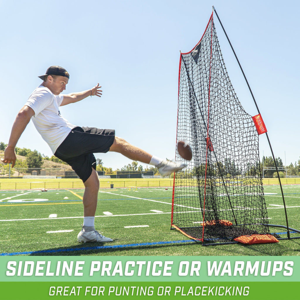 GoSports Football 7' x 4' Kicking Net | Sideline Practice for Punting or Place Kicks | Ultra-Portable Design with Weighted Sand Bags Football playgosports.com 