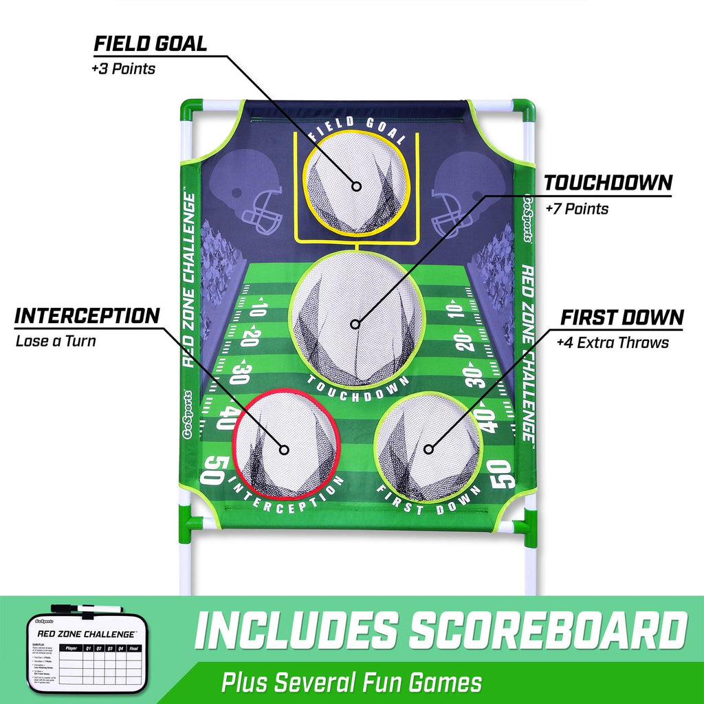 GoSports Red Zone Challenge Football Toss Game | Includes Target, 4 Footballs, Scoreboard and Case Football playgosports.com 