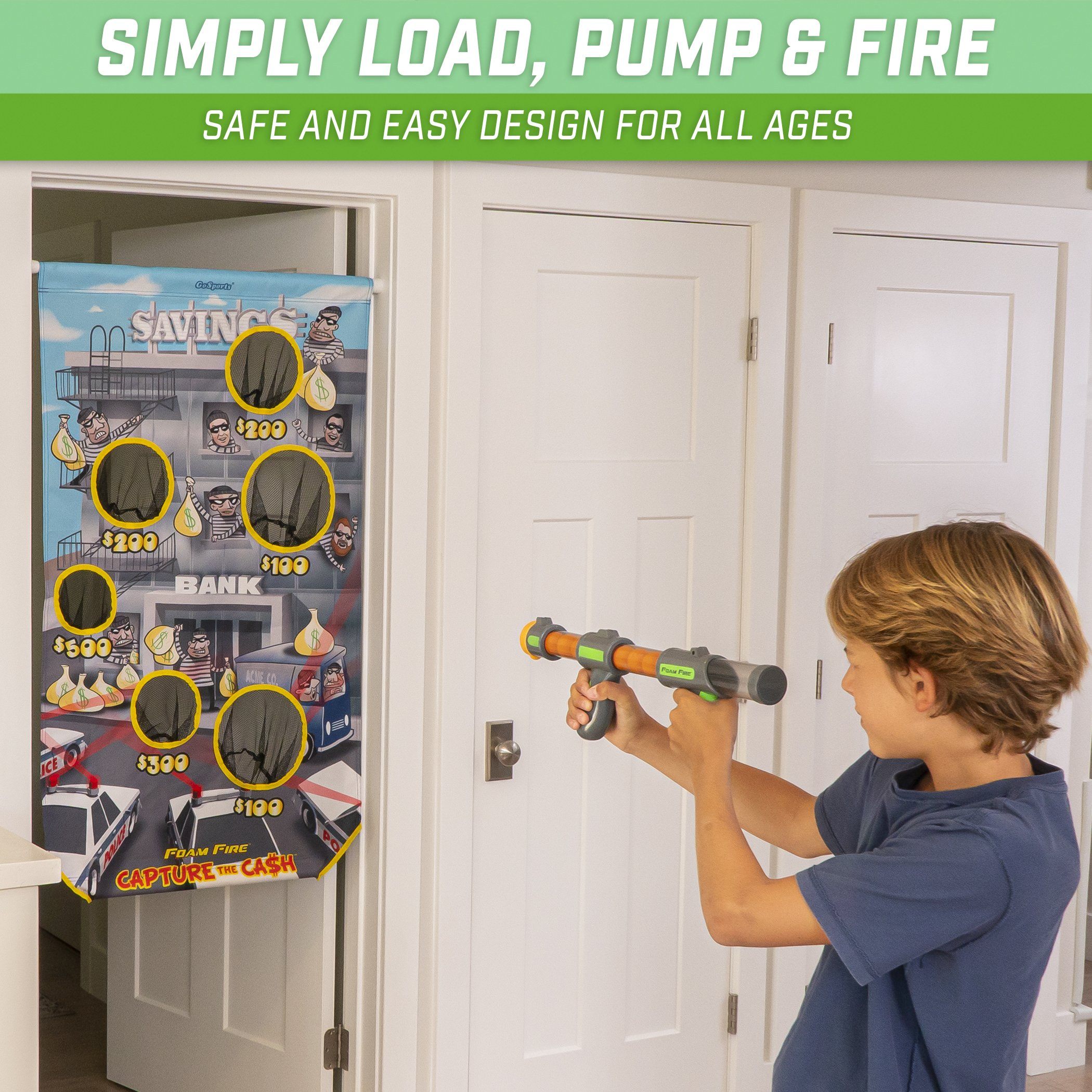 a boy using a drill to drill a door