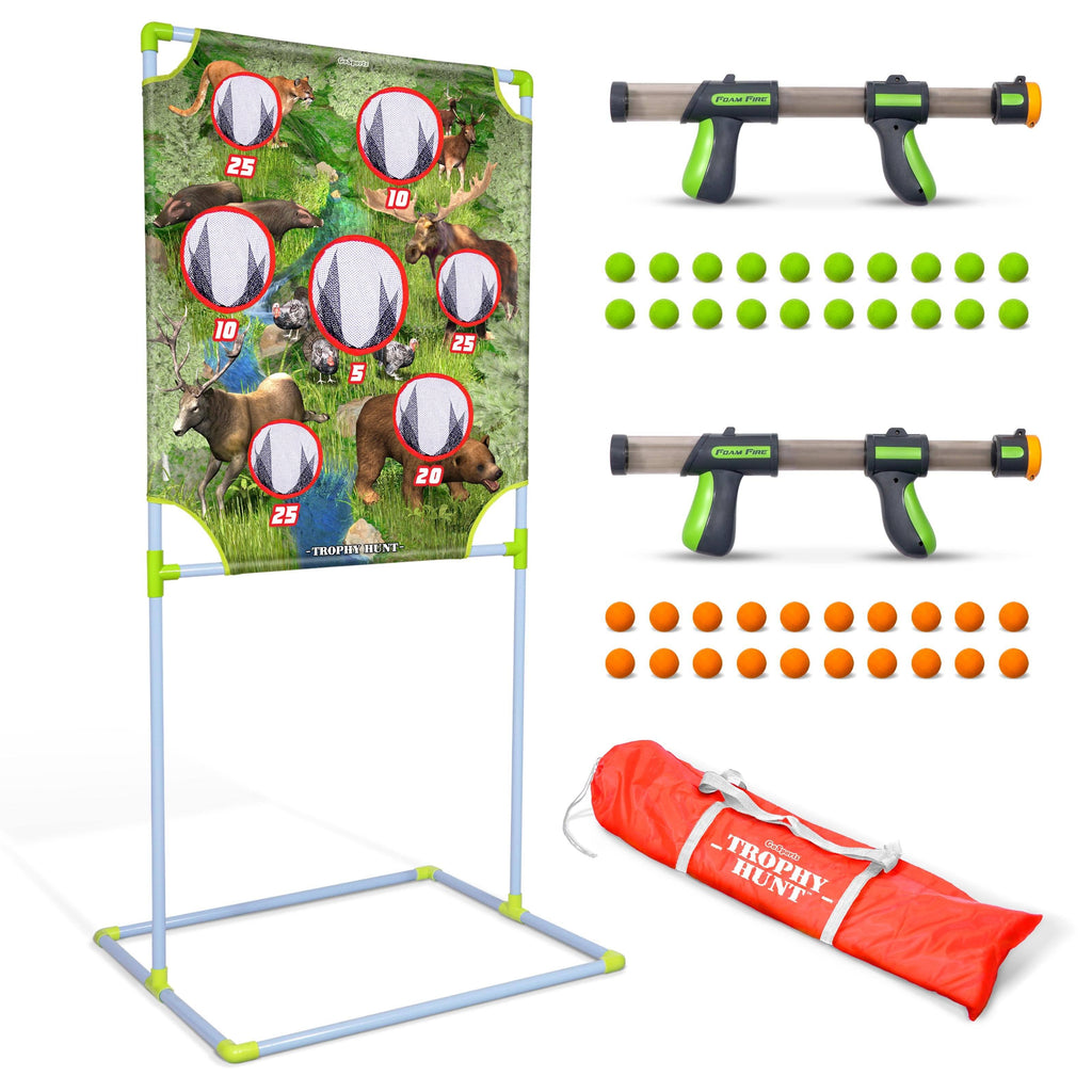 GoSports Foam Fire Trophy Hunt Game Set - Includes Target, 2 Toy Blasters and Foam Balls Golf playgosports.com 