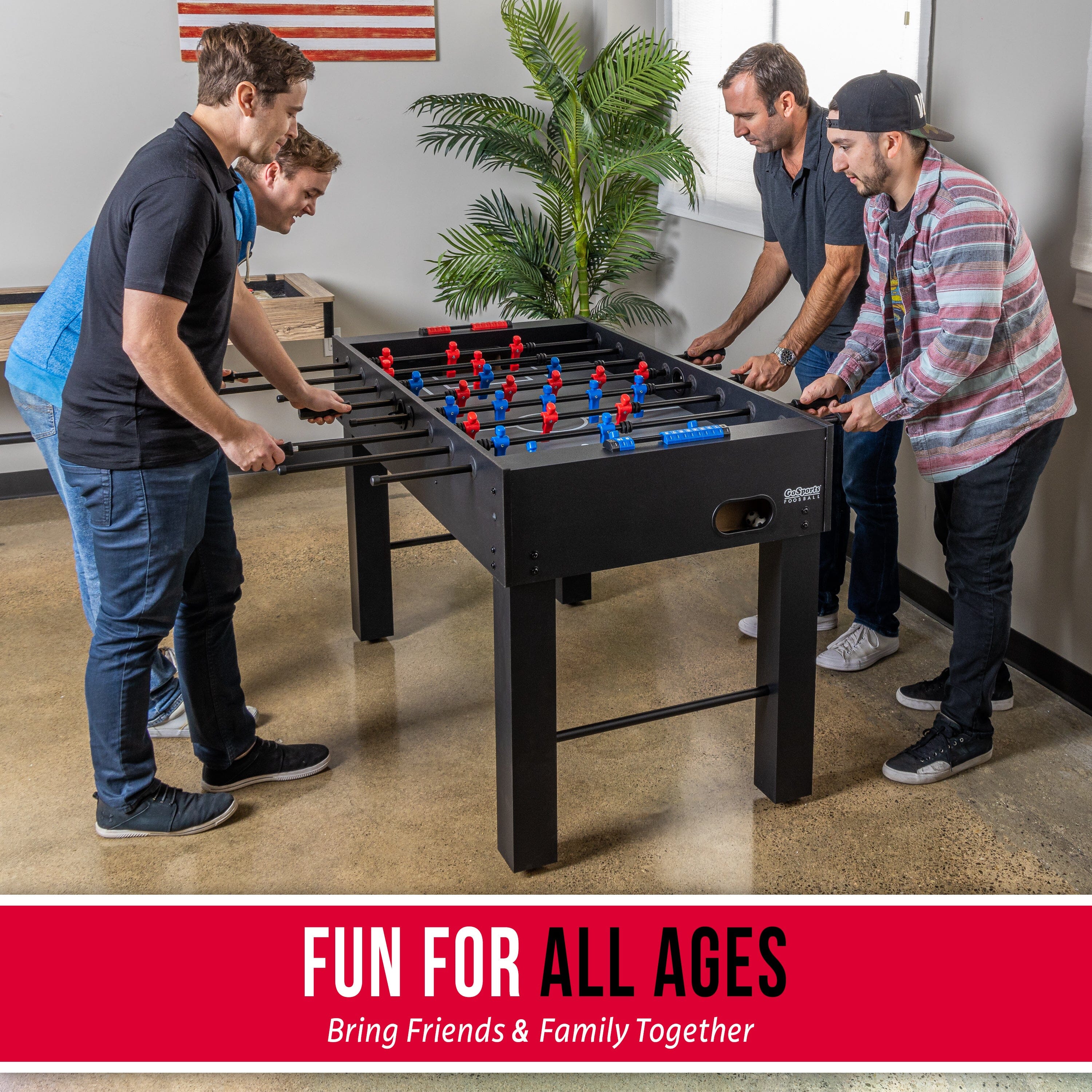 GoSports 54 Inch Full Size Foosball Table Black Finish