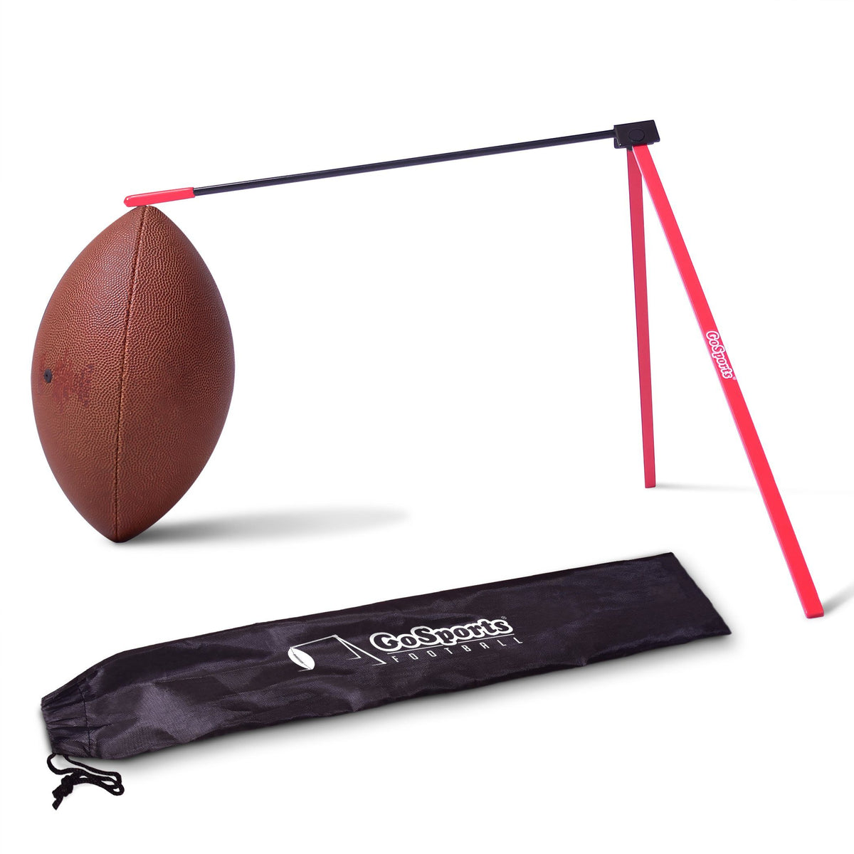 Football Kicking Tee Stand With Carry Bag - Adjustable Holder For Field Goal Practice & Solo Training