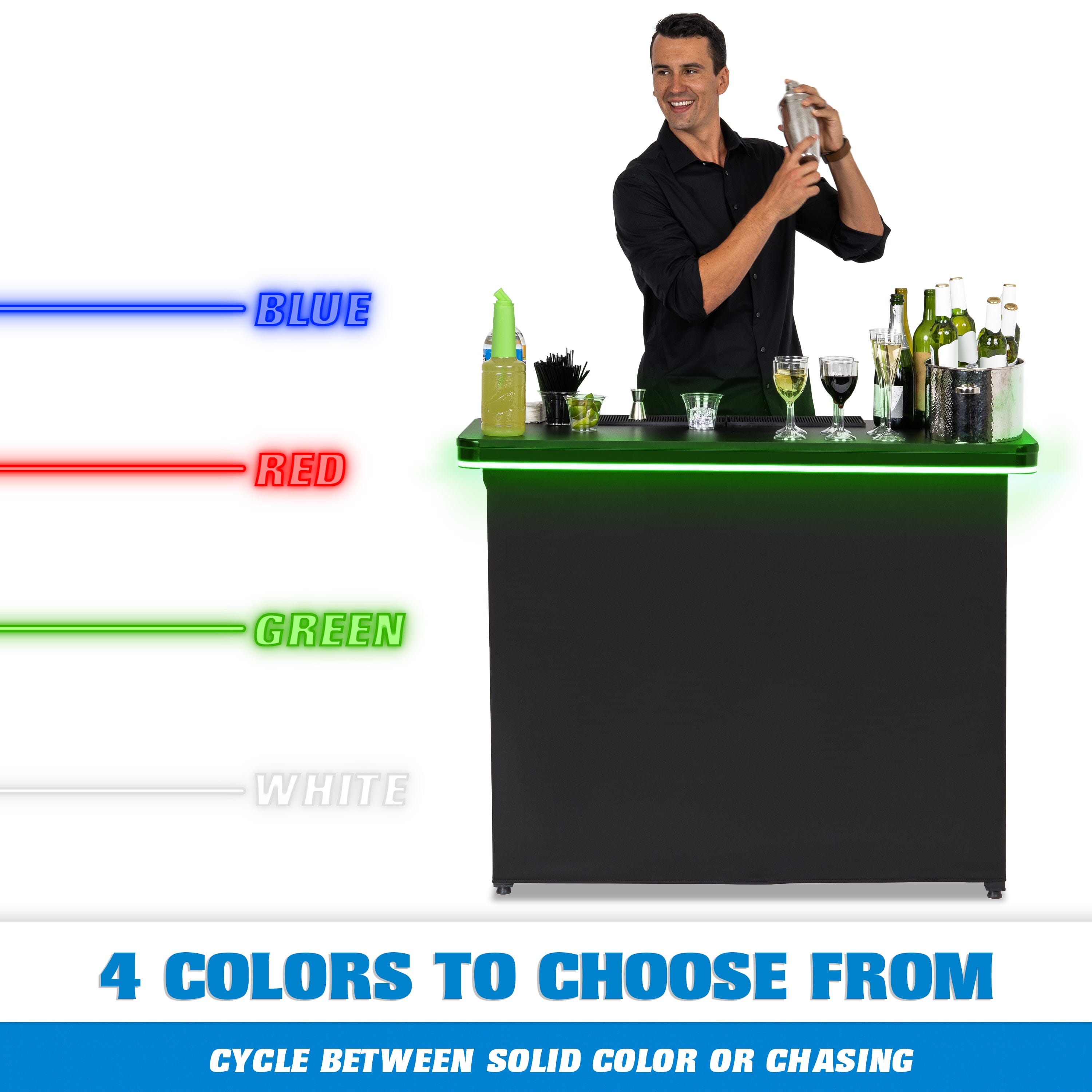 a man is making a drink at a bar