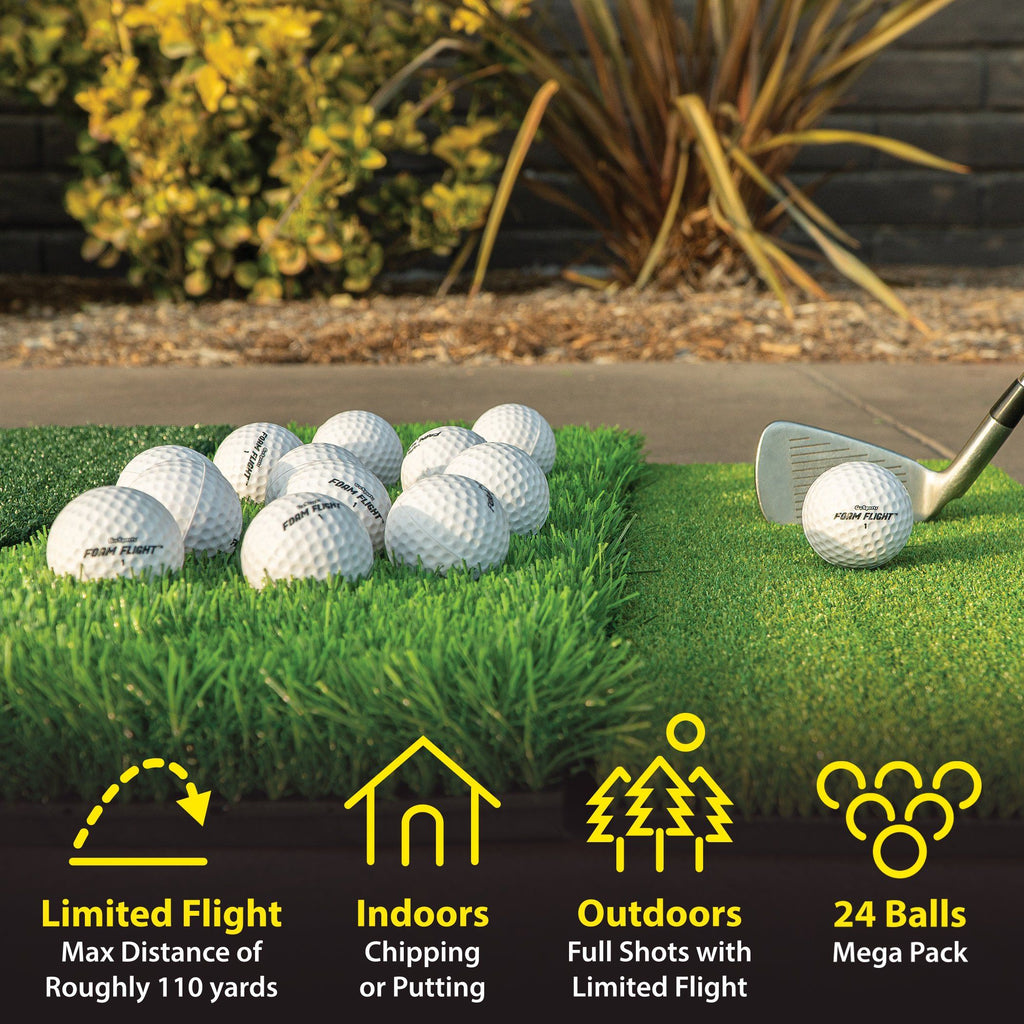 GoSports Foam Flight Practice Golf Balls 24 Pack - White Golf playgosports.com 