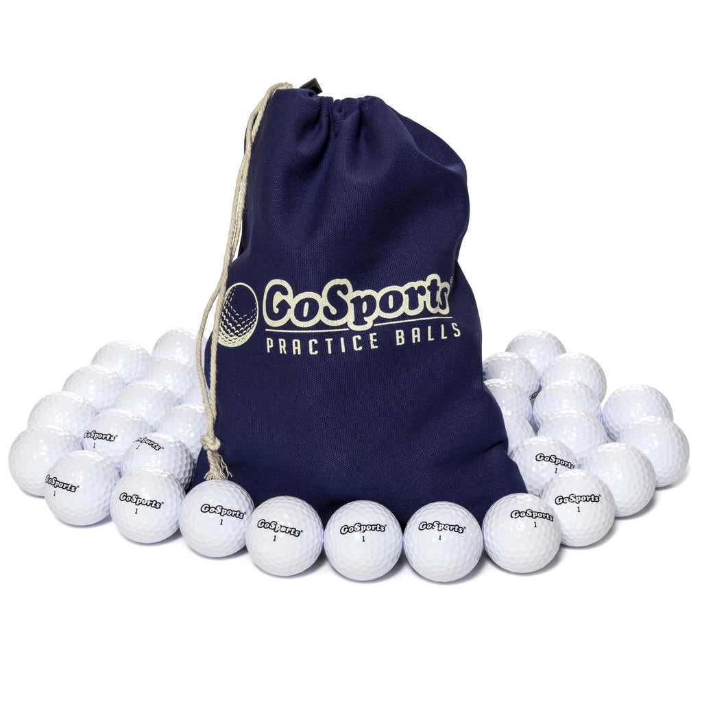 GoSports All Purpose White Golf Balls for Play or Practice | 32 Pack with Tote Bag Golf playgosports.com 