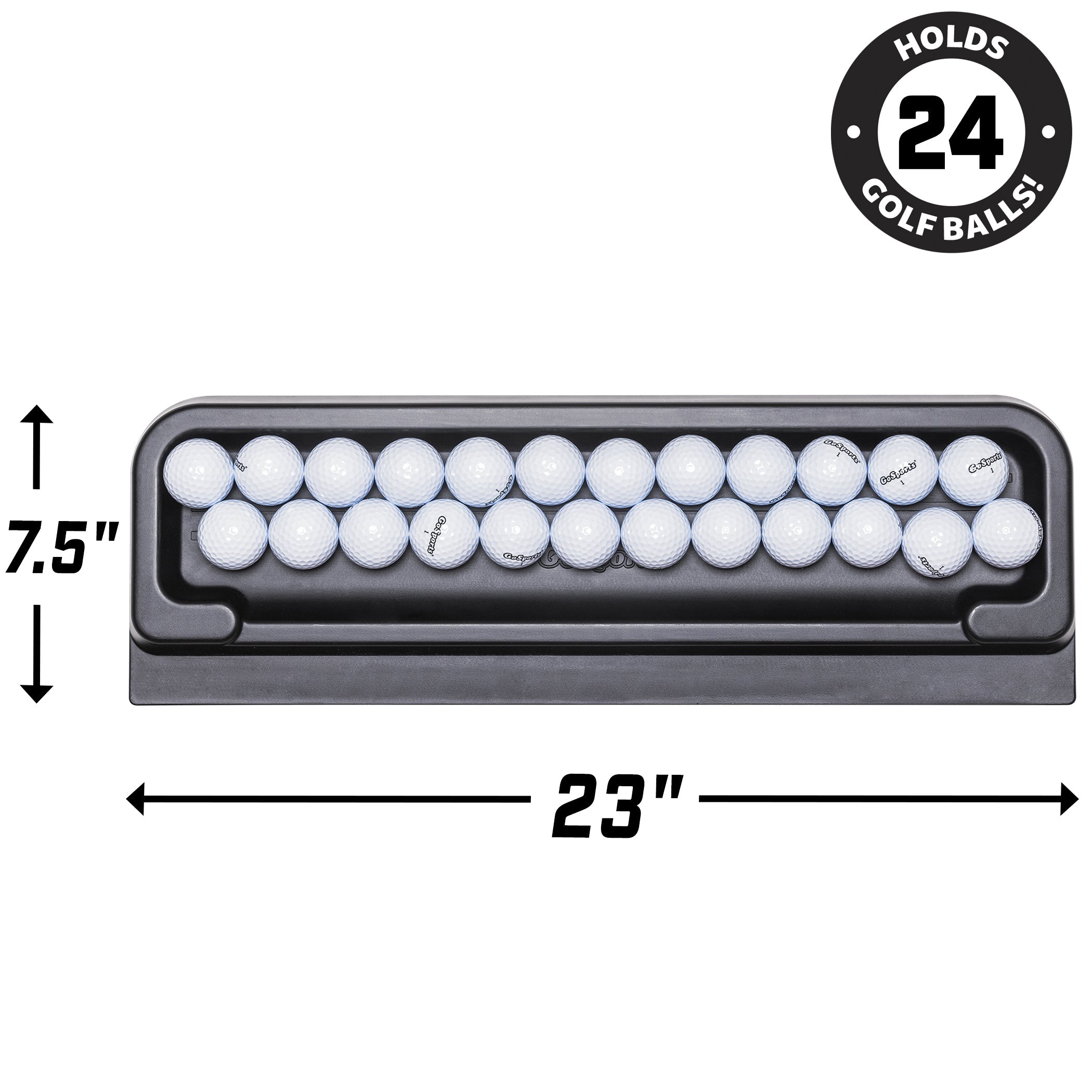 golf balls in a black box