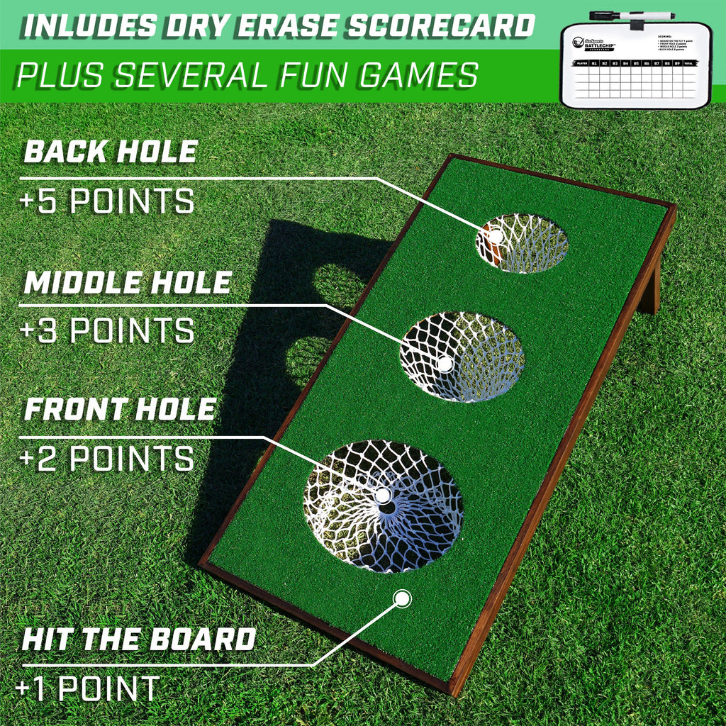 GoSports BattleChip VERSUS Golf Game | Includes Two 3' x 2' Targets, 16 Foam Balls, 2 Hitting Mats, Scorecard and Carrying Case Golf playgosports.com 