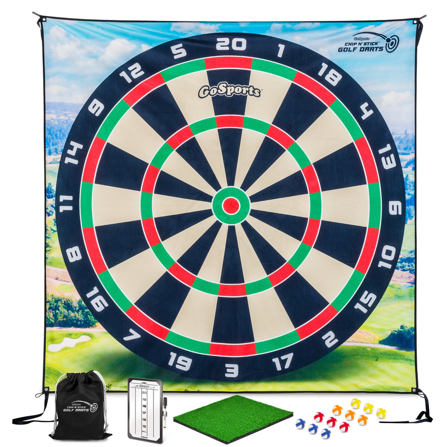 GoSports 6 ft Golf Darts Chipping Game with Chip N' Stick Golf Balls –