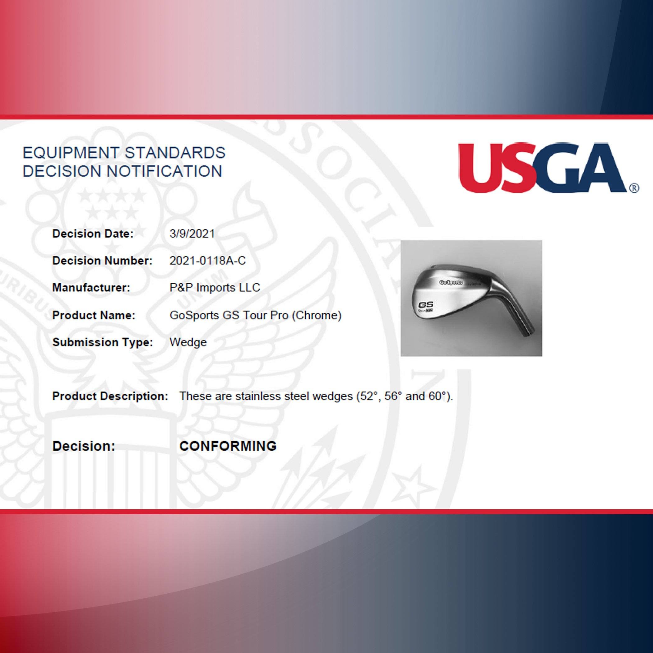 GoSports Tour Pro Golf Wedge - 52 Degree Satin GoSports Tour Pro Golf Wedge - 52 Degree Satin