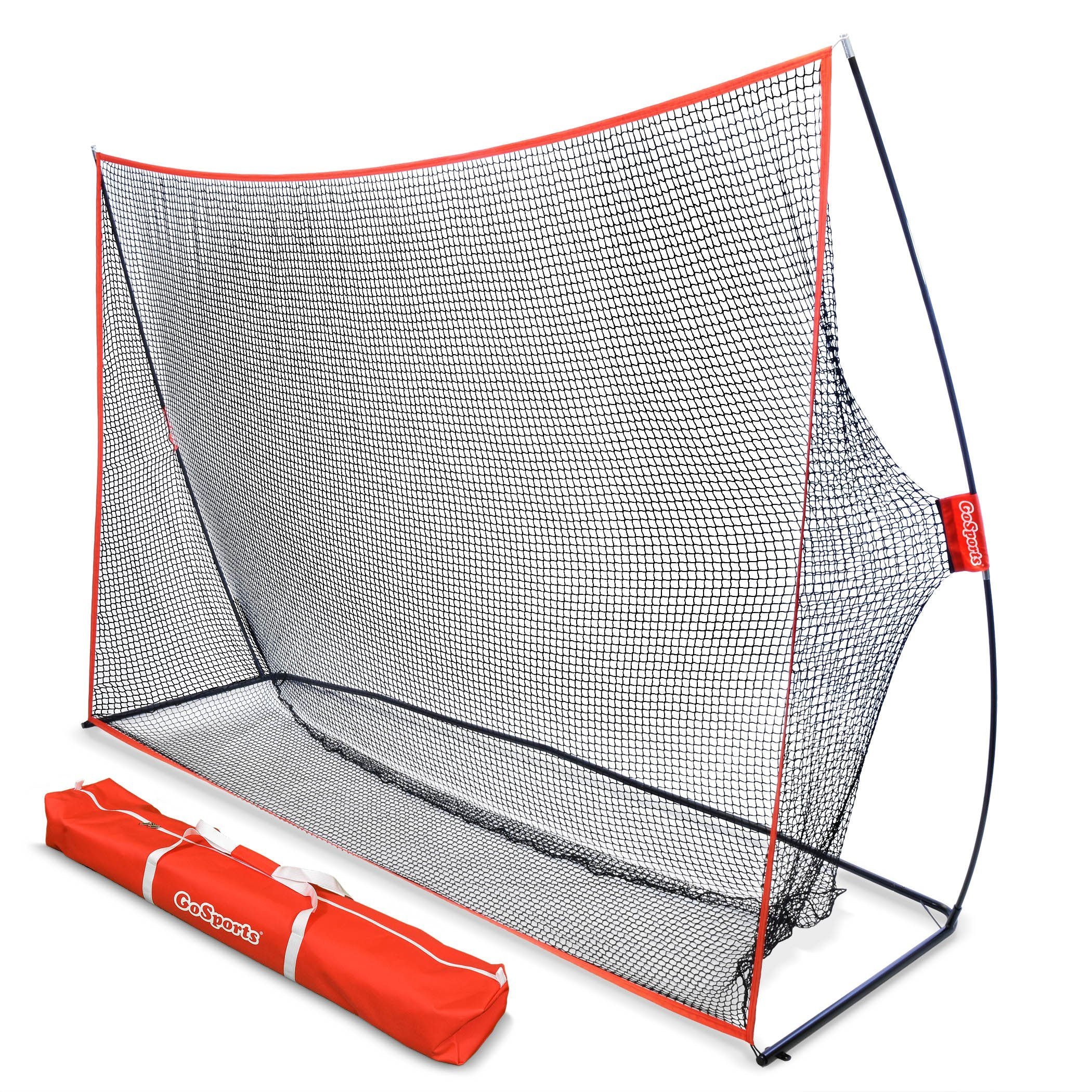 the baseball hitting net with a bag