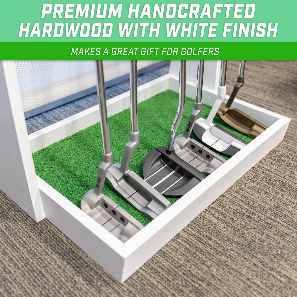 GoSports Premium Golf Putter Stand - White Golf Playgosports.com 