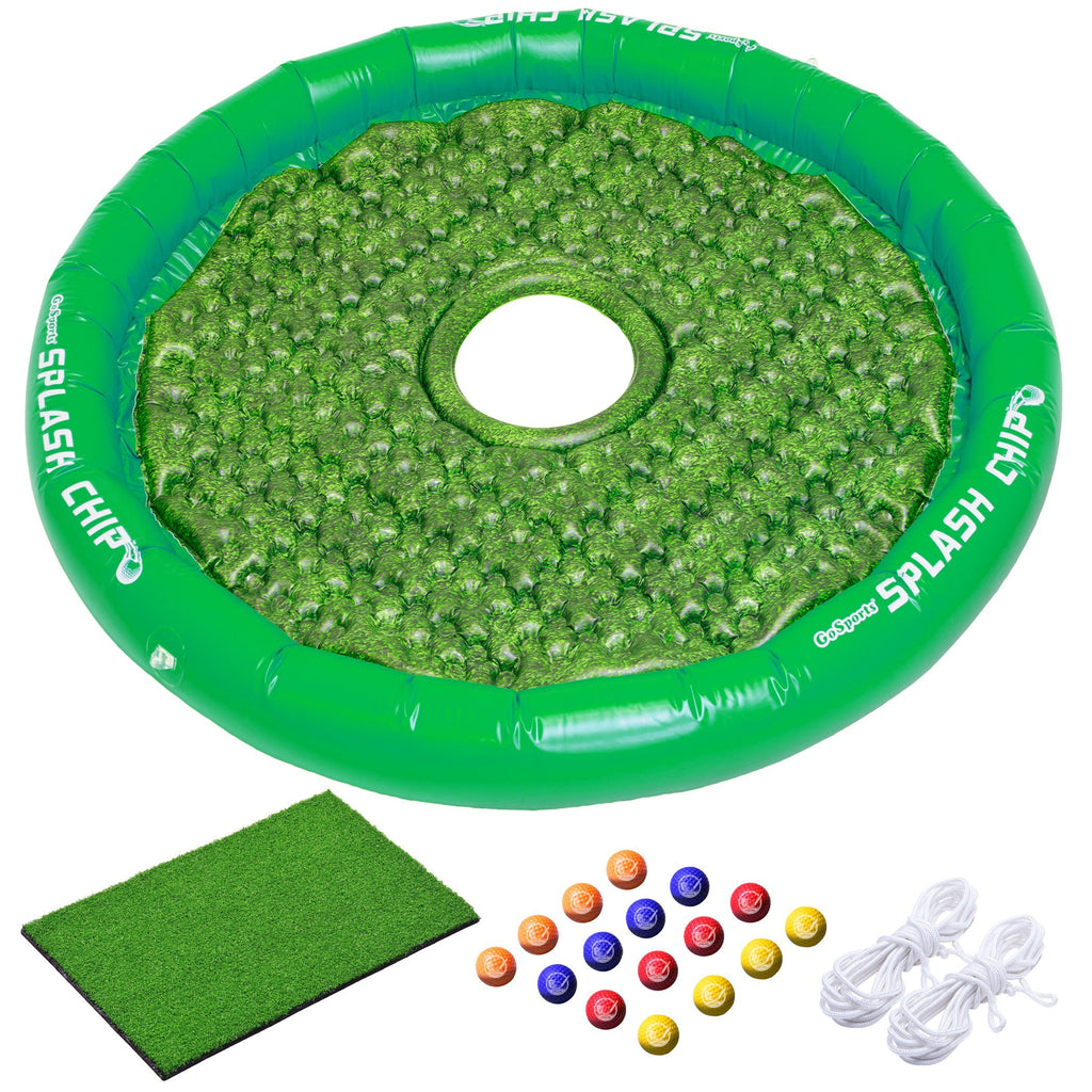 GoSports Splash Chip Floating Golf Game - Includes Chipping Target, 16 Foam Golf Balls, 1 Chipping Mat and Tethering Ropes Golf playgosports.com 