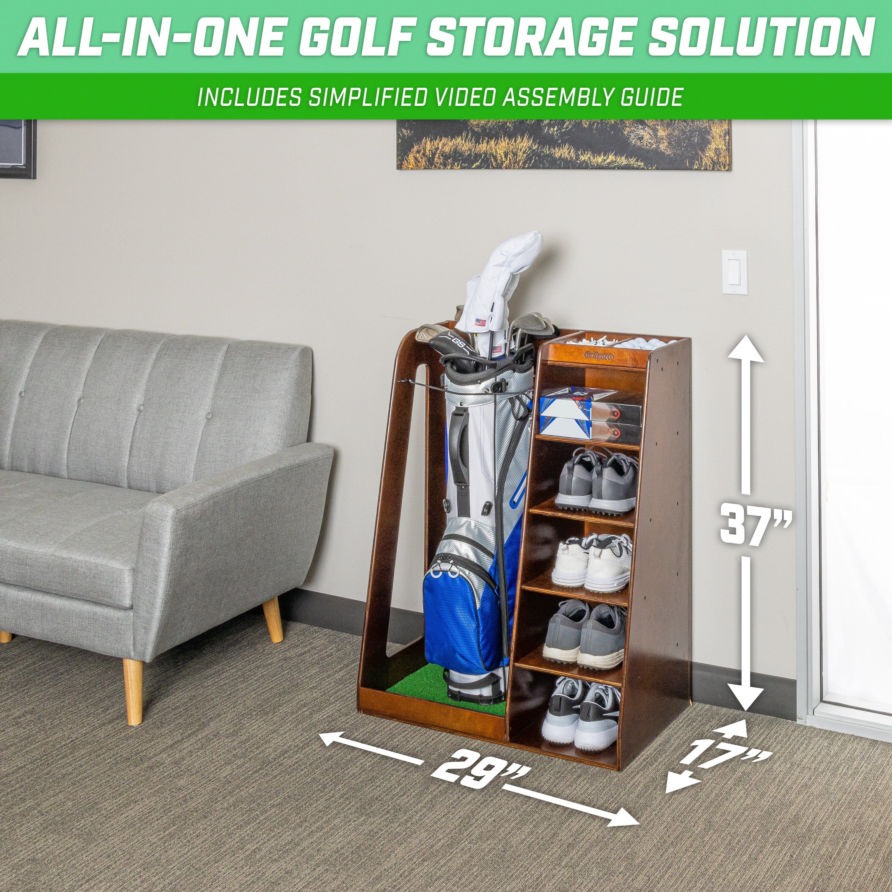 Golf Bat Rack Golf Club Storage Cabinet Golf Storage Solution GolfBays