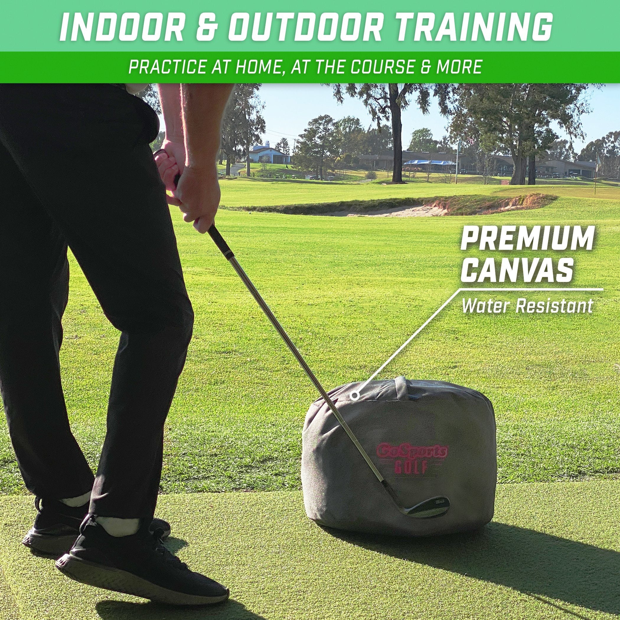 a man putting a golf ball on the green