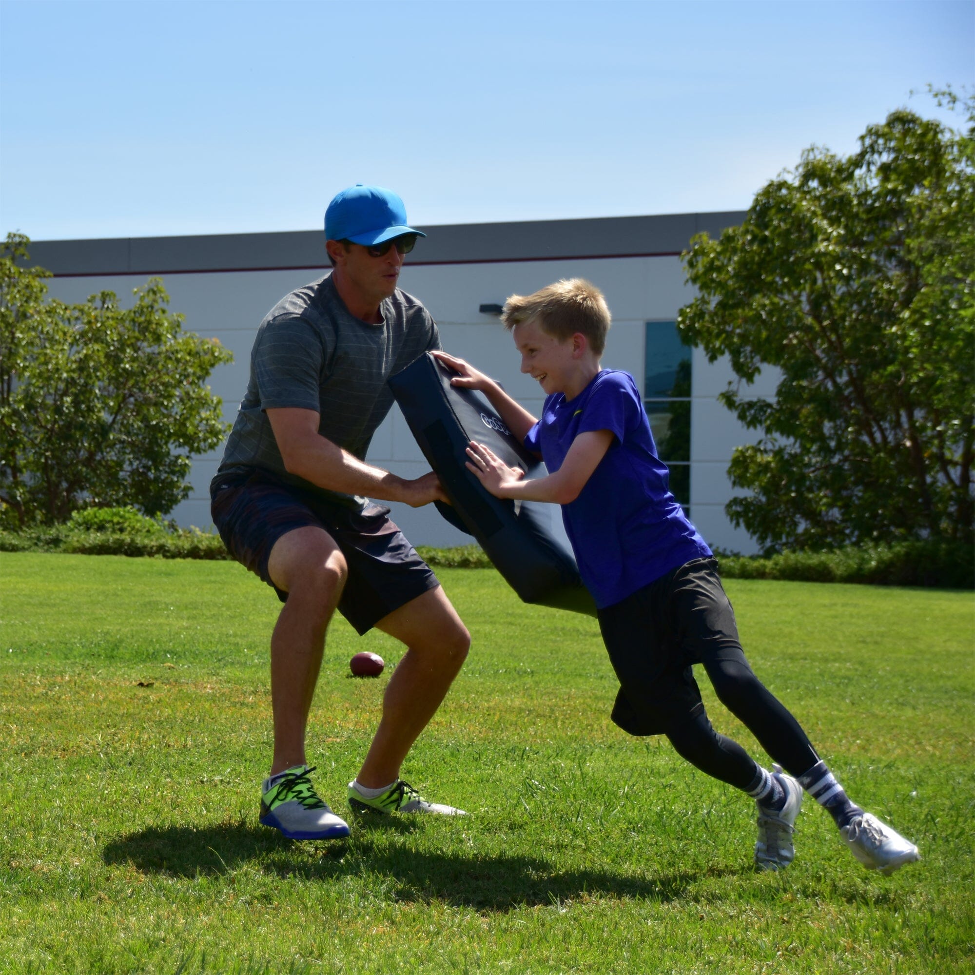 a man and a boy playing frc