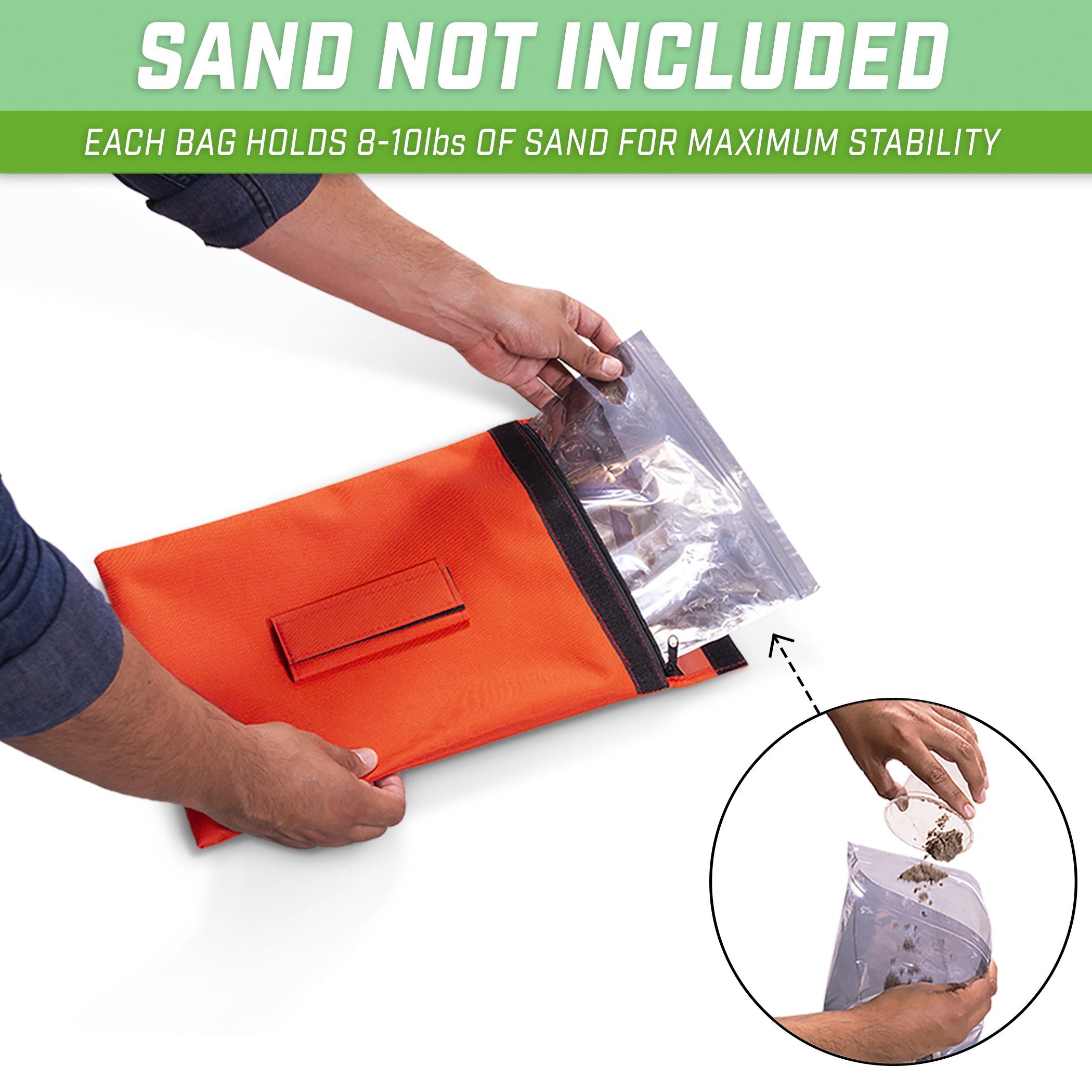 a person holding a bag with a zipper