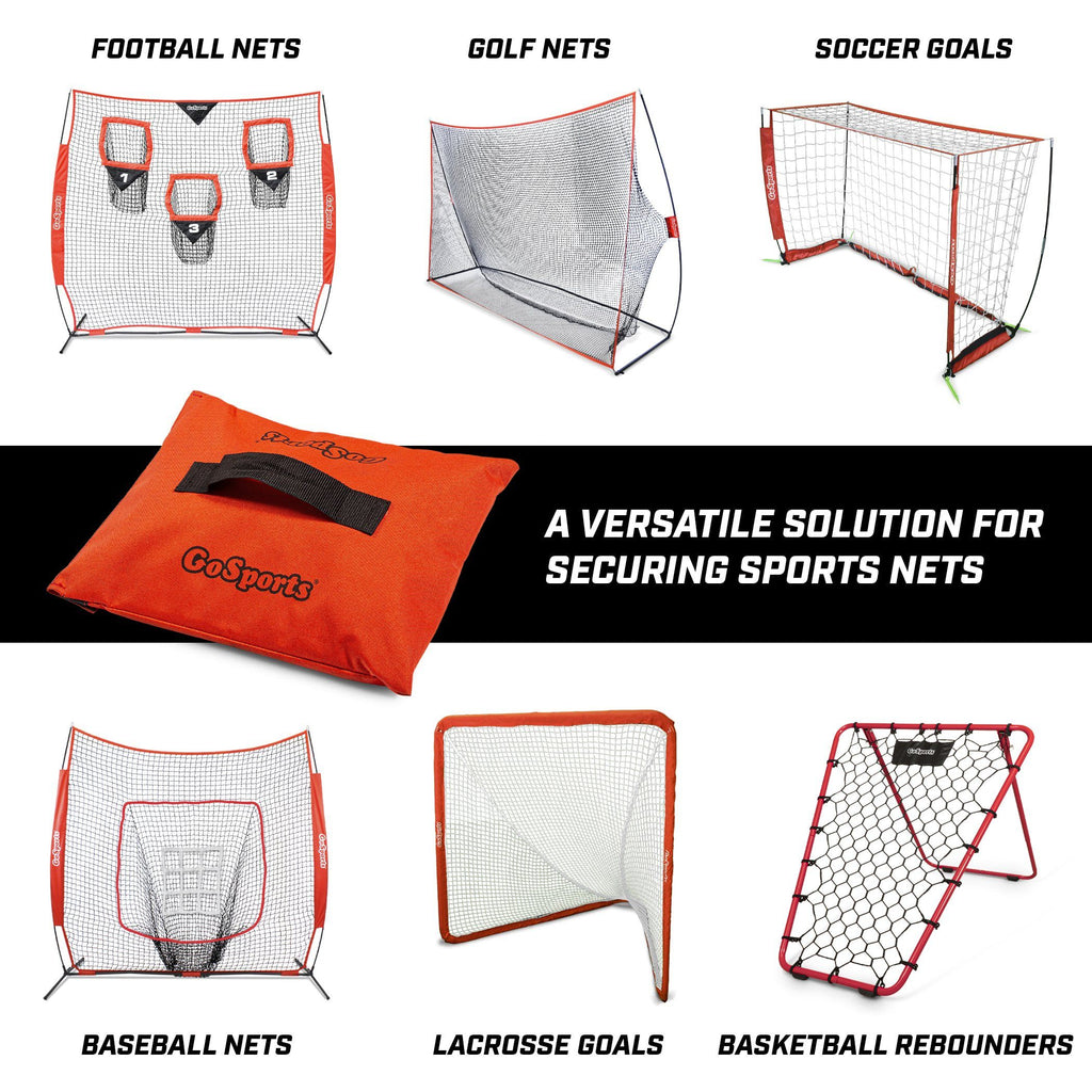 GoSports Sports Net Sand Bags Set of 4 | Weighted Anchors for Baseball Nets, Soccer Goals, Golf Nets, Football Nets, Hockey Nets and More Golf playgosports.com 