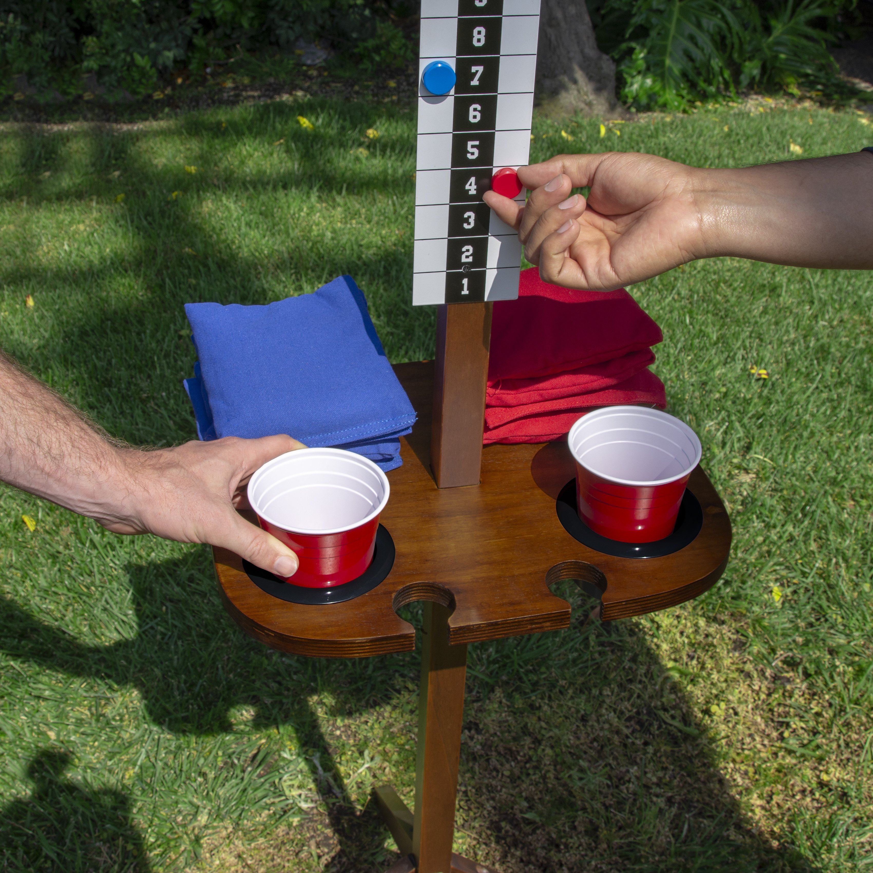 a person holding a cup and a cup holder