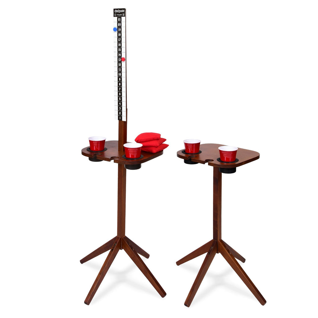 Score Bench GoSports ScoreCaddy Score Keeper & Drink Stand Set for Backyard & Tour ...