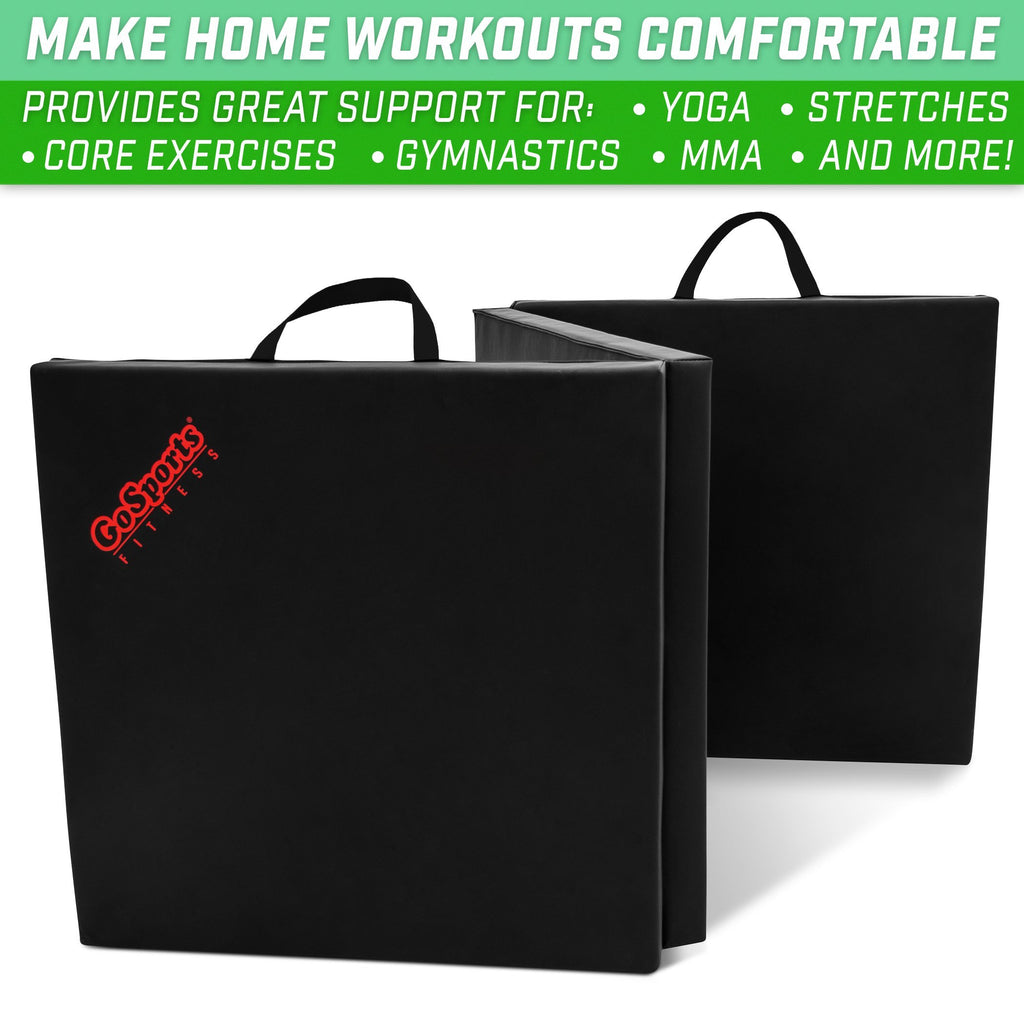 GoSports 6’x2’ Tri-Fold Exercise Fitness Mat | Great for Workouts, Yoga, MMA and More playgosports.com 