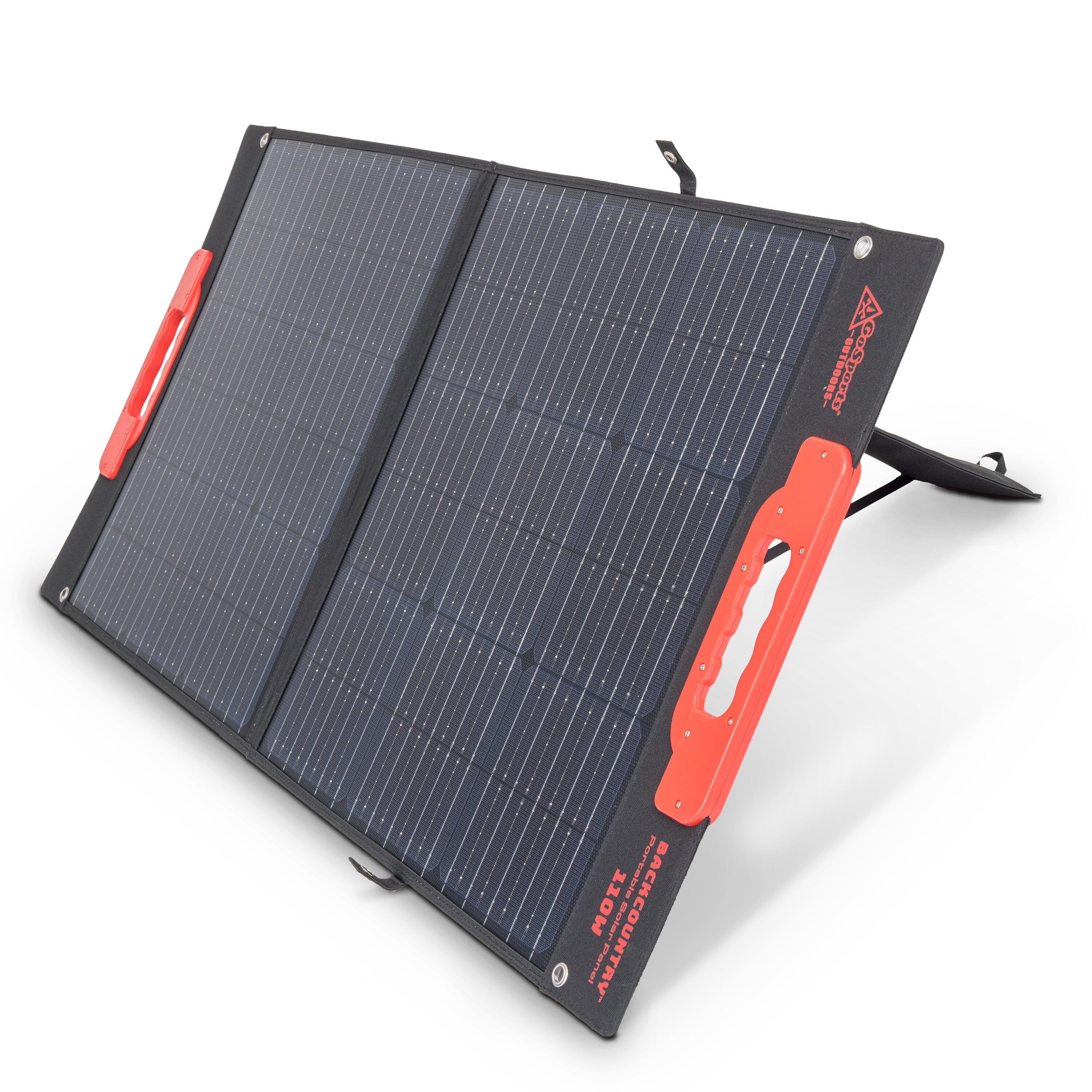 a solar panel with a red handle