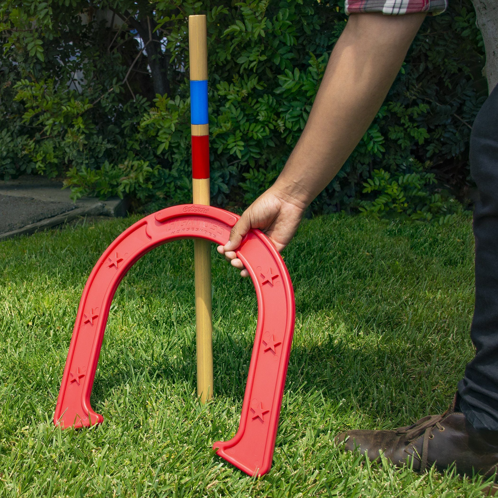  Horseshoes Clydesdale Yard Game with Stakes : Sports