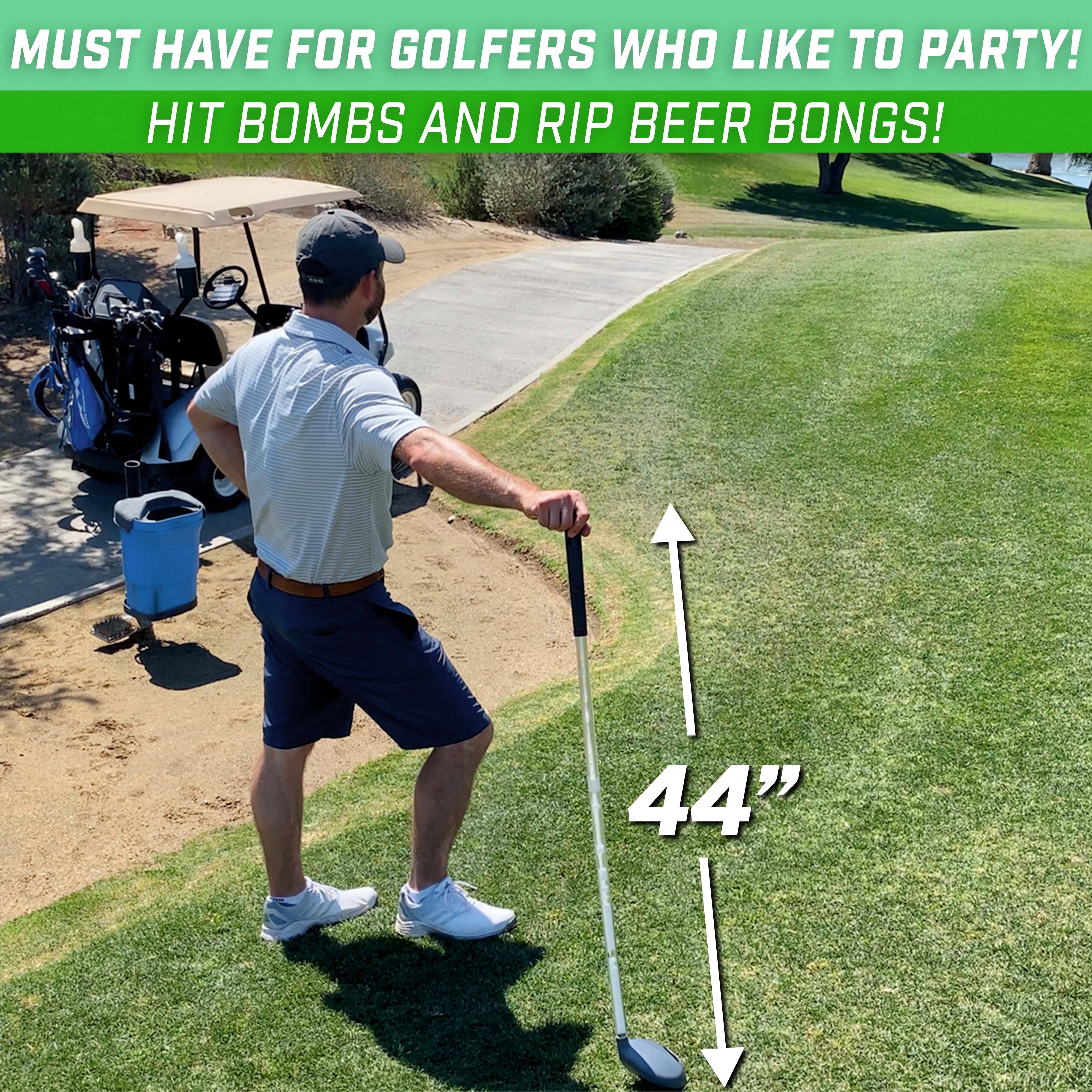 a man is putting a golf ball on the green