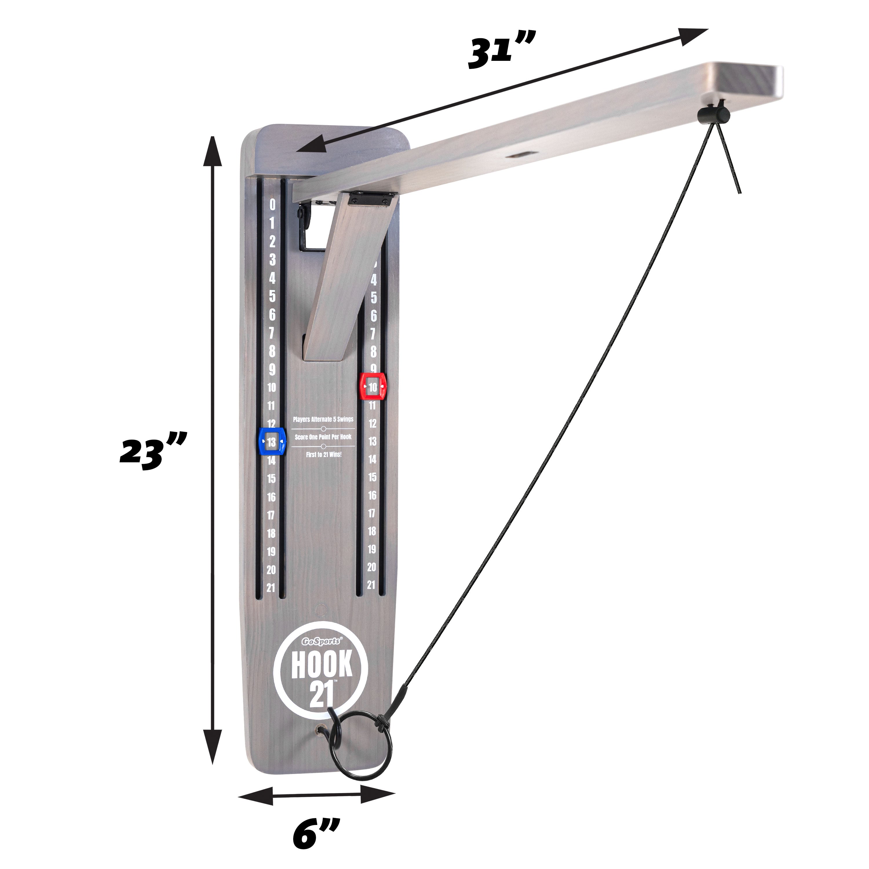a picture of a metal detector with the measurements of the parts
