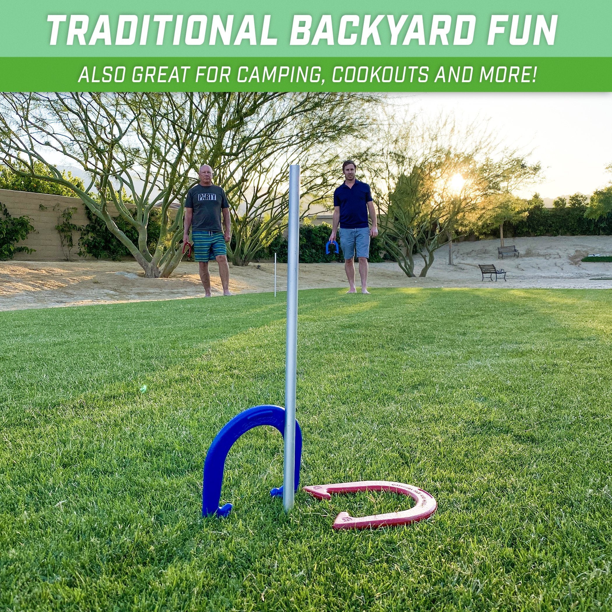  Horseshoes Clydesdale Yard Game with Stakes : Sports & Outdoors