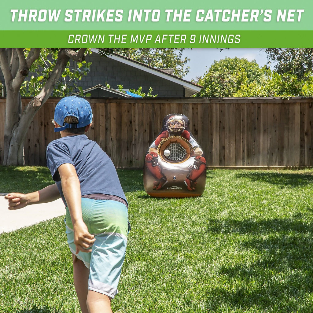 GoSports Inflataman Baseball Toss Challenge | Inflatable Catcher Strike Zone Pitching Game Inflataman playgosports.com 